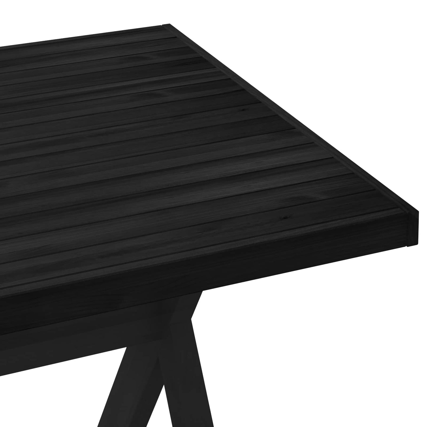 Eettafel NOAIN 160 cm Massief grenenhout Zwart Rechthoekig is nu te koop bij PeponiXL, paradijselijk wonen!