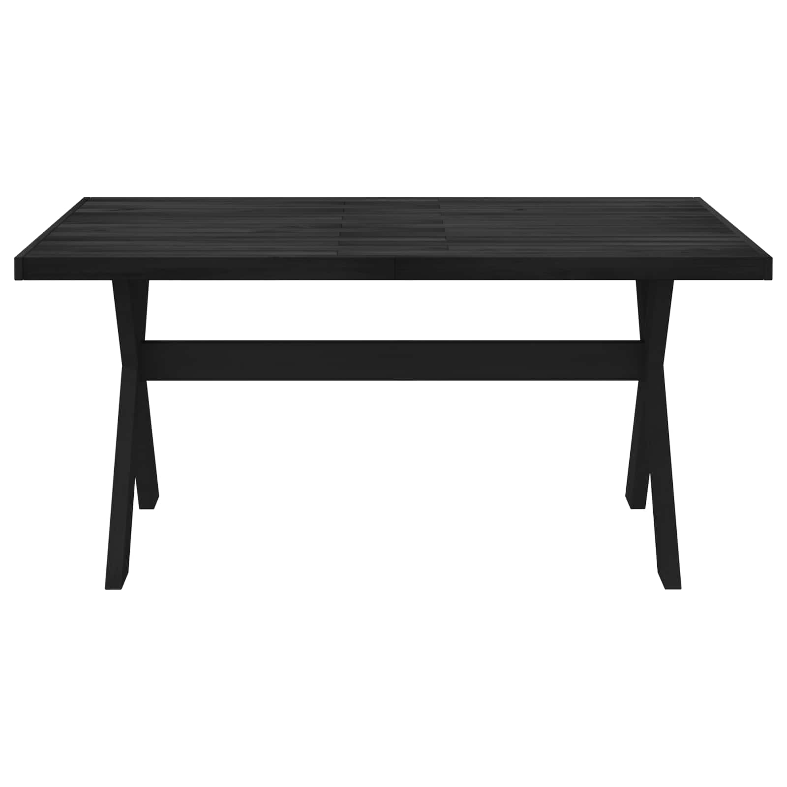 Eettafel NOAIN 160 cm Massief grenenhout Zwart Rechthoekig is nu te koop bij PeponiXL, paradijselijk wonen!