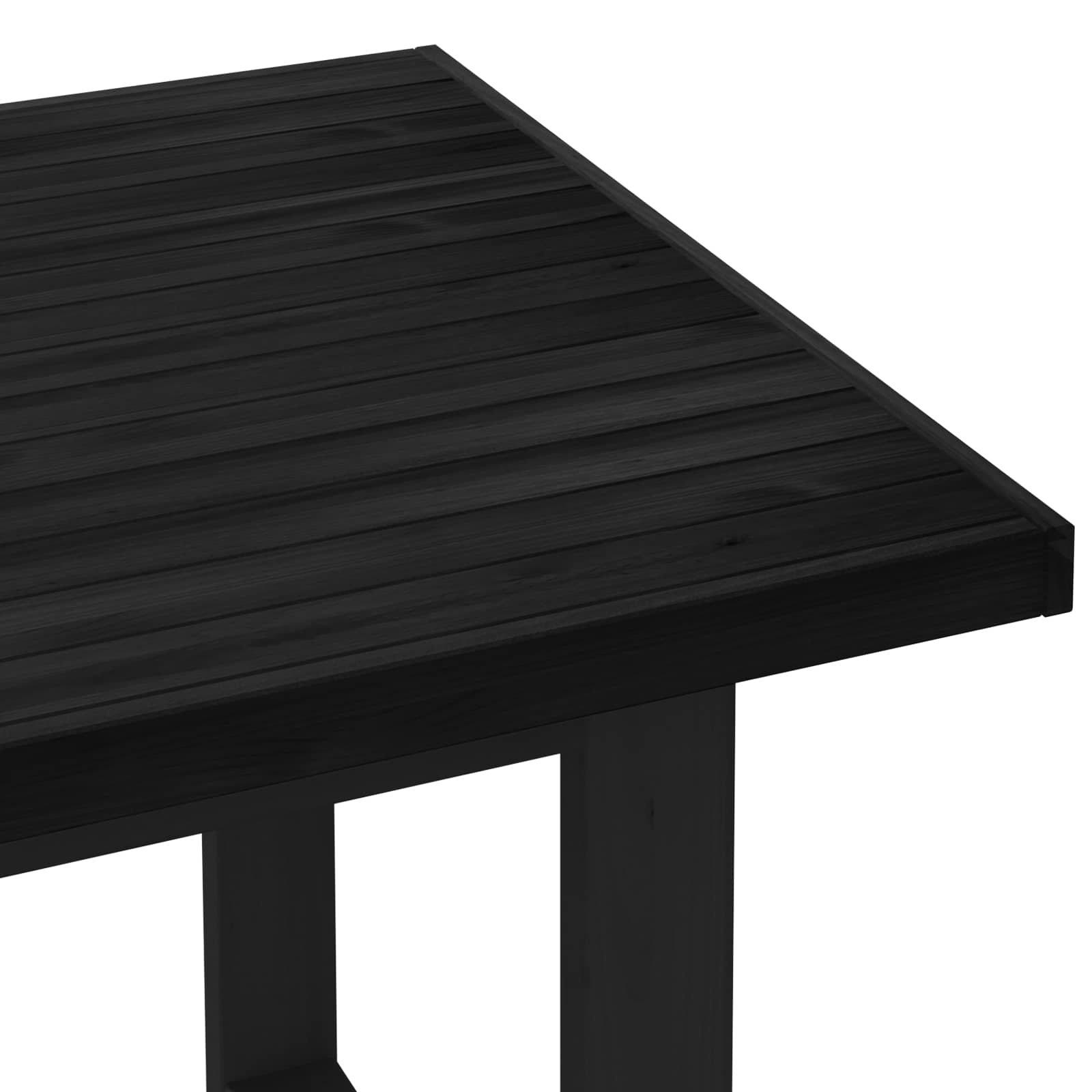 Eettafel NOAIN 160 cm Massief grenenhout Zwart Rechthoekig is nu te koop bij PeponiXL, paradijselijk wonen!