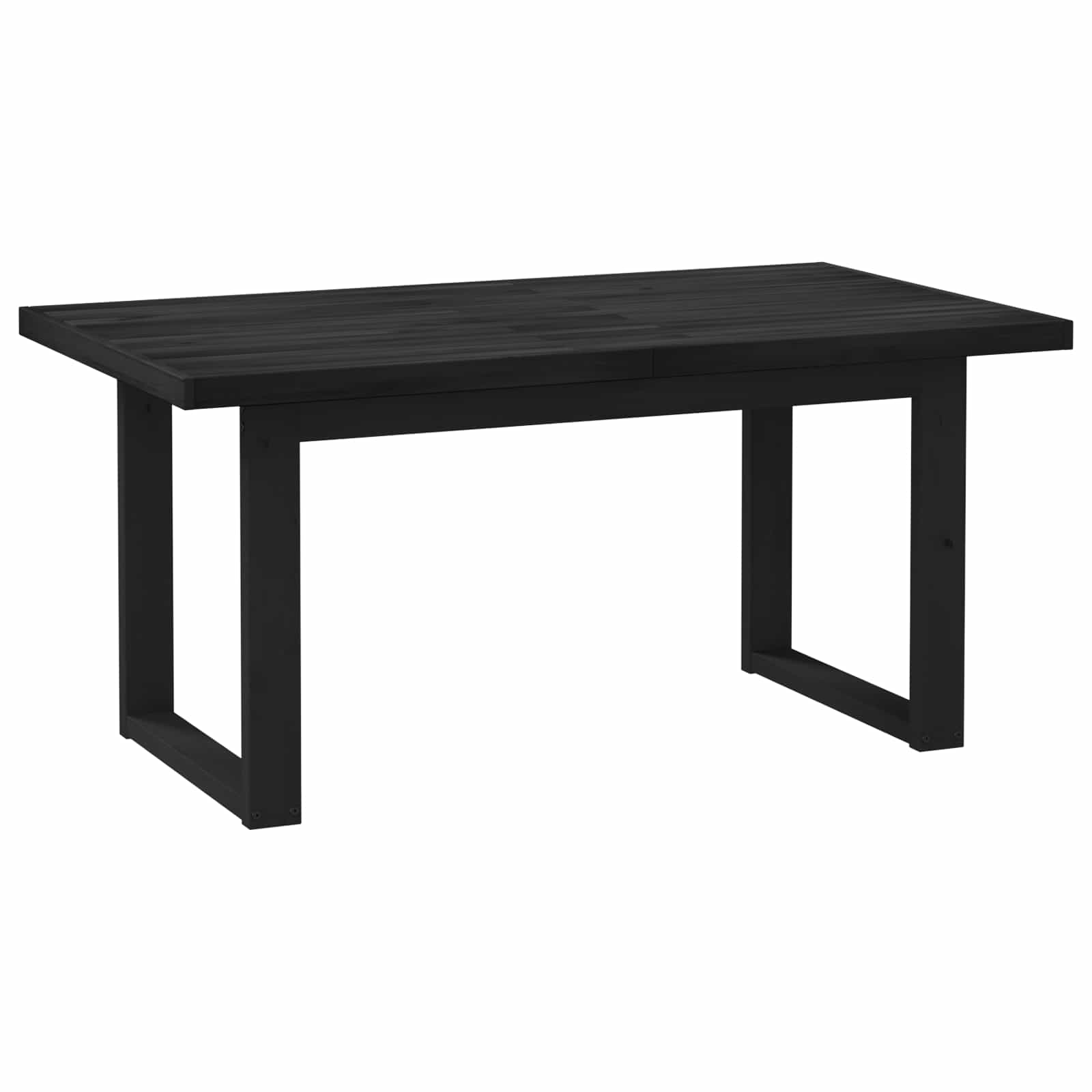 Eettafel NOAIN 160 cm Massief grenenhout Zwart Rechthoekig is nu te koop bij PeponiXL, paradijselijk wonen!