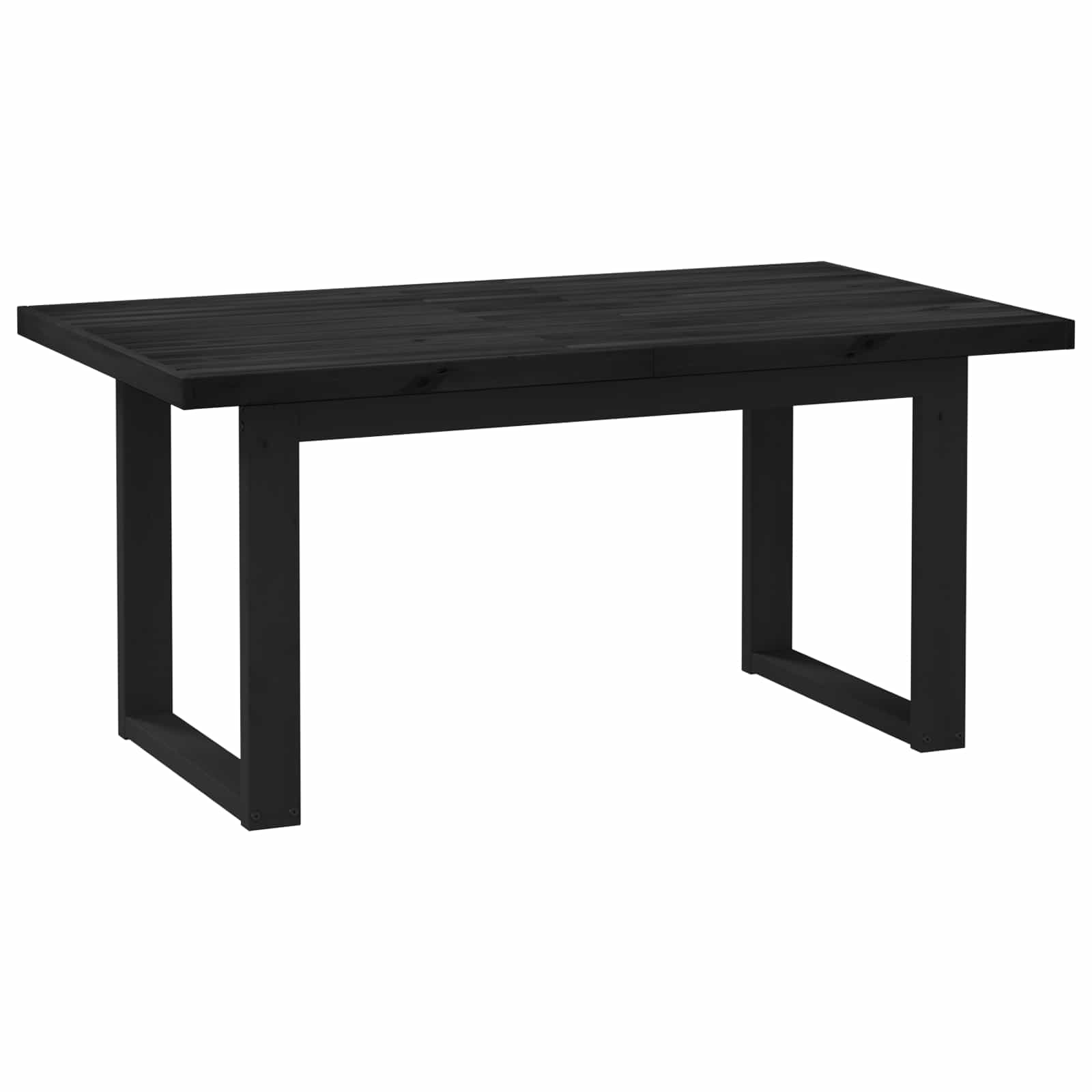 Eettafel NOAIN 160 cm Massief grenenhout Zwart Rechthoekig is nu te koop bij PeponiXL, paradijselijk wonen!