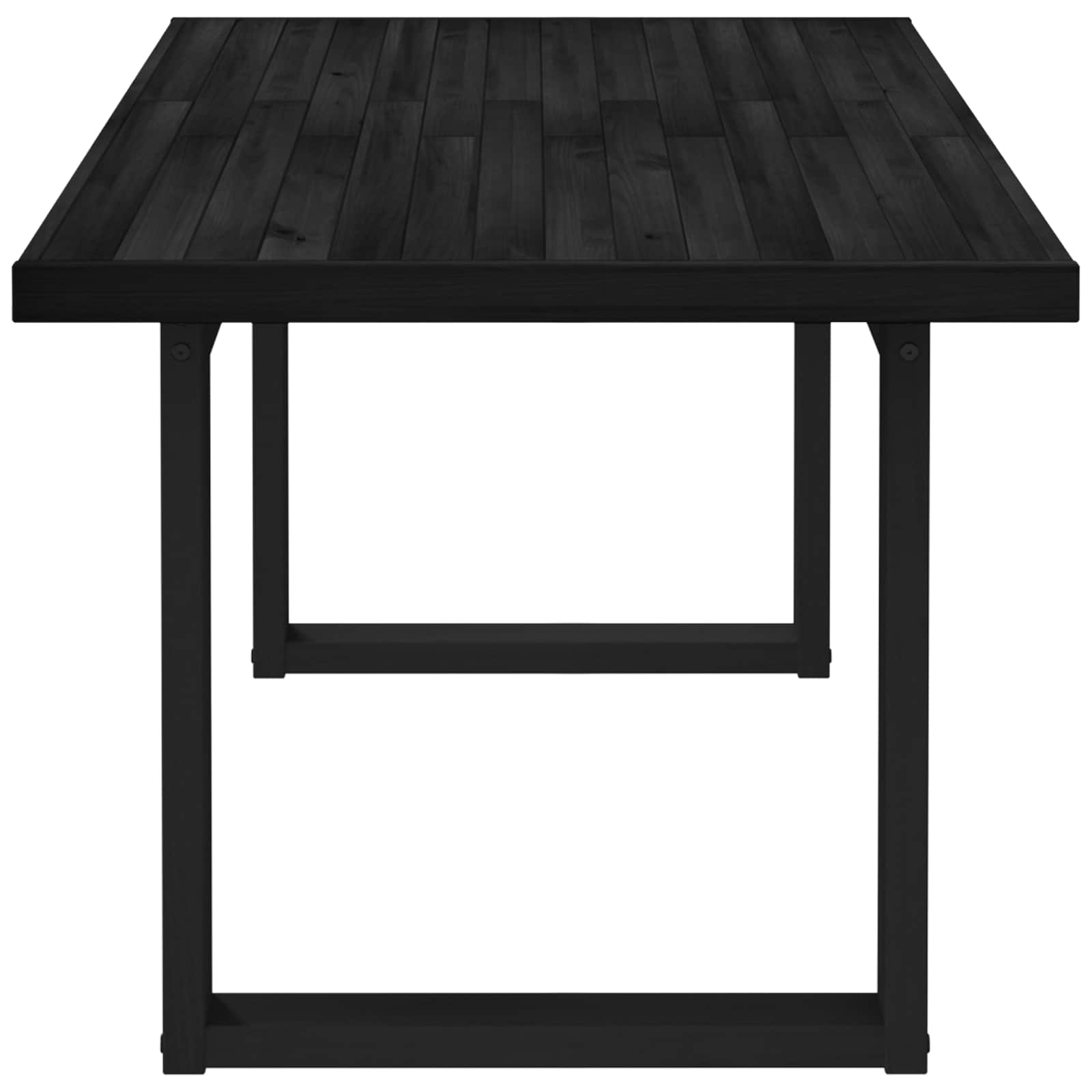 Eettafel NOAIN 160 cm Massief grenenhout Zwart Rechthoekig is nu te koop bij PeponiXL, paradijselijk wonen!
