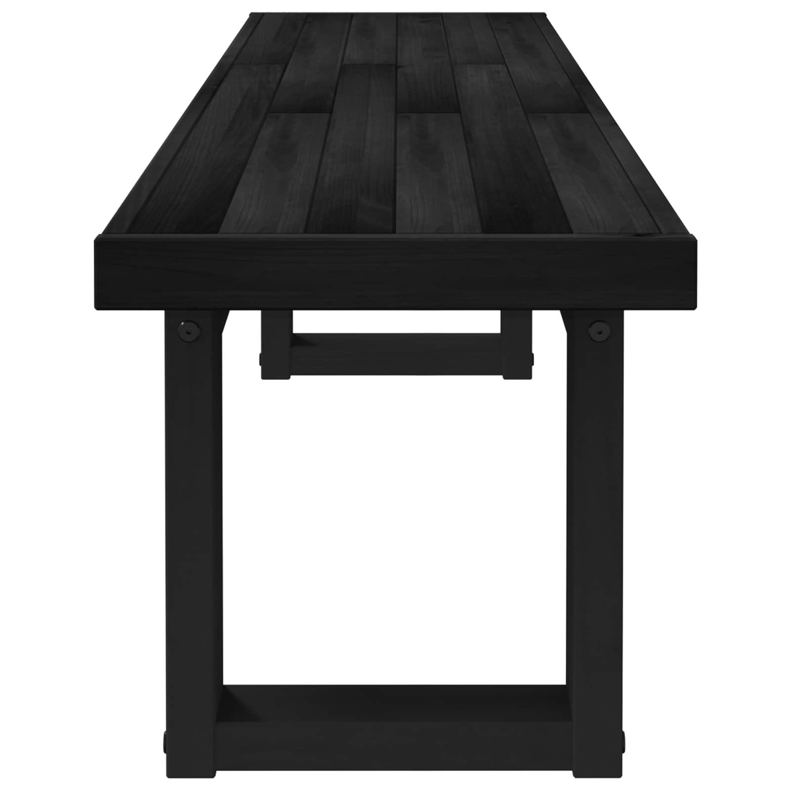 Eetbank NOAIN 180 x 41 x 45 cm Massief grenenhout Zwart is nu te koop bij PeponiXL, paradijselijk wonen!
