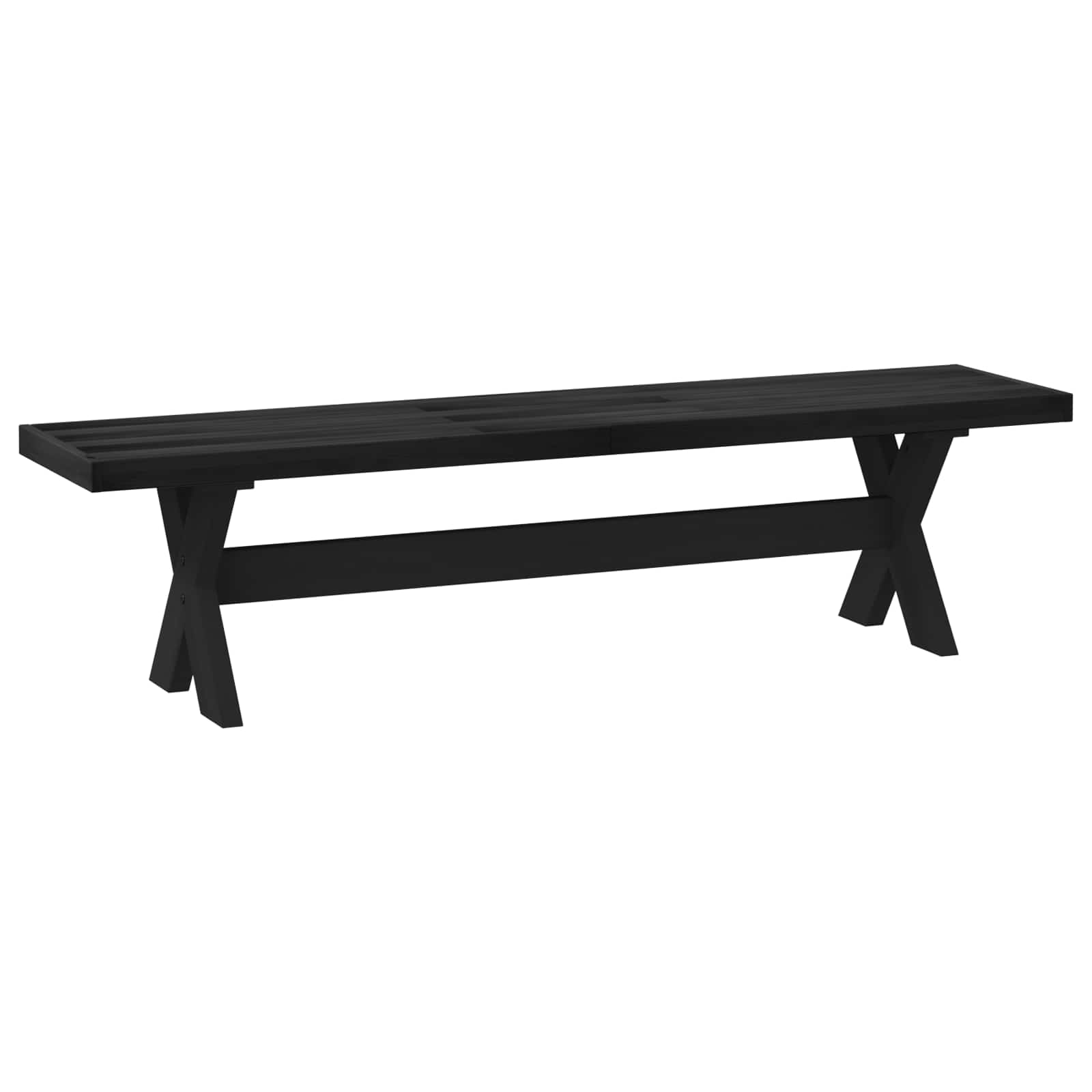 Eetbank NOAIN 160 x 41 x 45 cm Massief grenenhout Zwart is nu te koop bij PeponiXL, paradijselijk wonen!