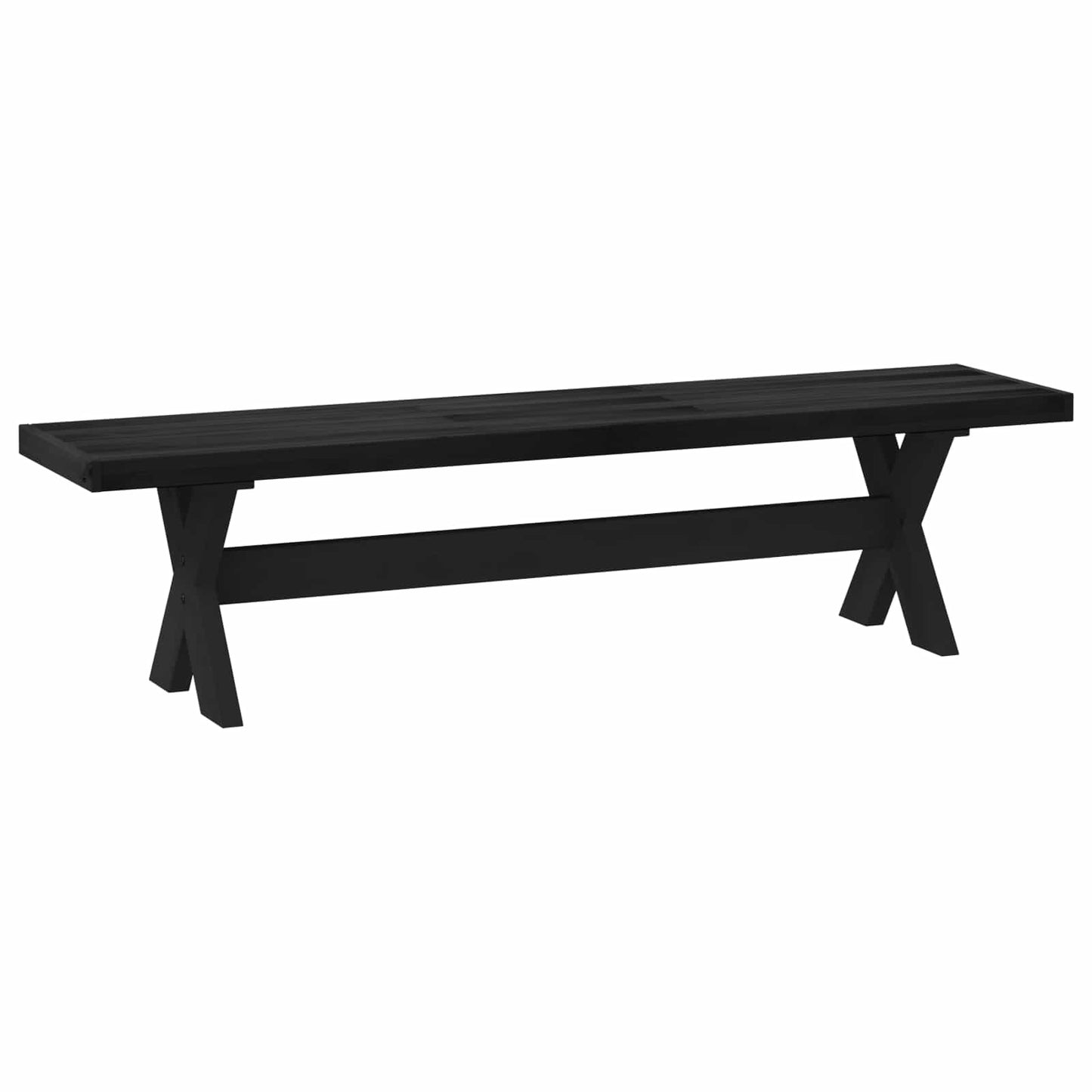 Eetbank NOAIN 160 x 41 x 45 cm Massief grenenhout Zwart is nu te koop bij PeponiXL, paradijselijk wonen!