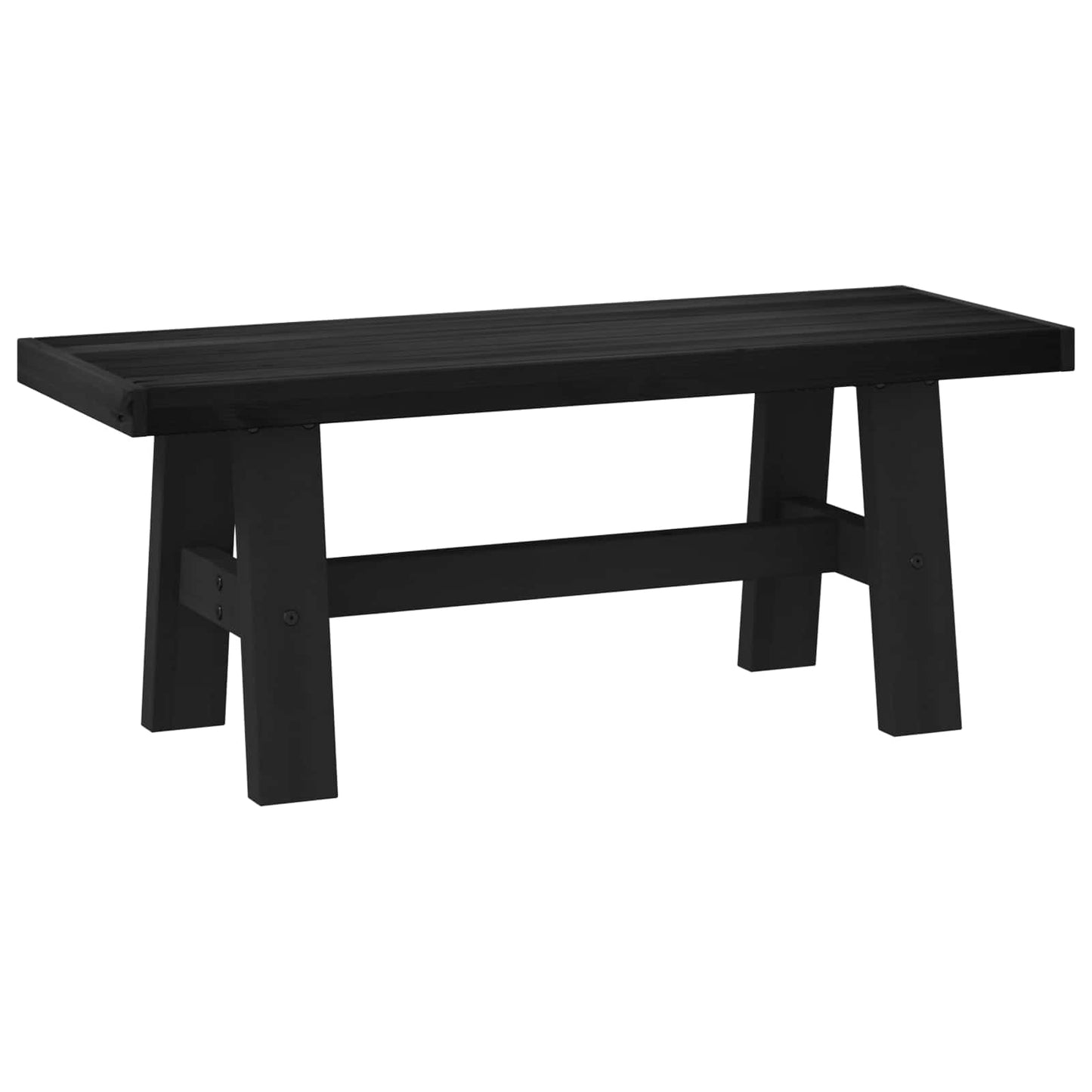 Eetbank NOAIN 120 x 41 x 45 cm Massief grenenhout Zwart is nu te koop bij PeponiXL, paradijselijk wonen!