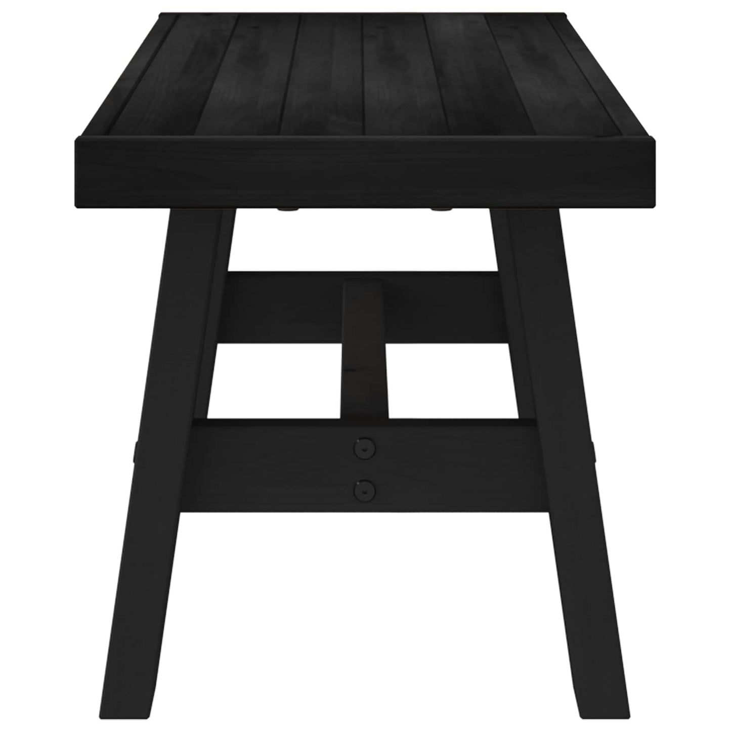 Eetbank NOAIN 120 x 41 x 45 cm Massief grenenhout Zwart is nu te koop bij PeponiXL, paradijselijk wonen!