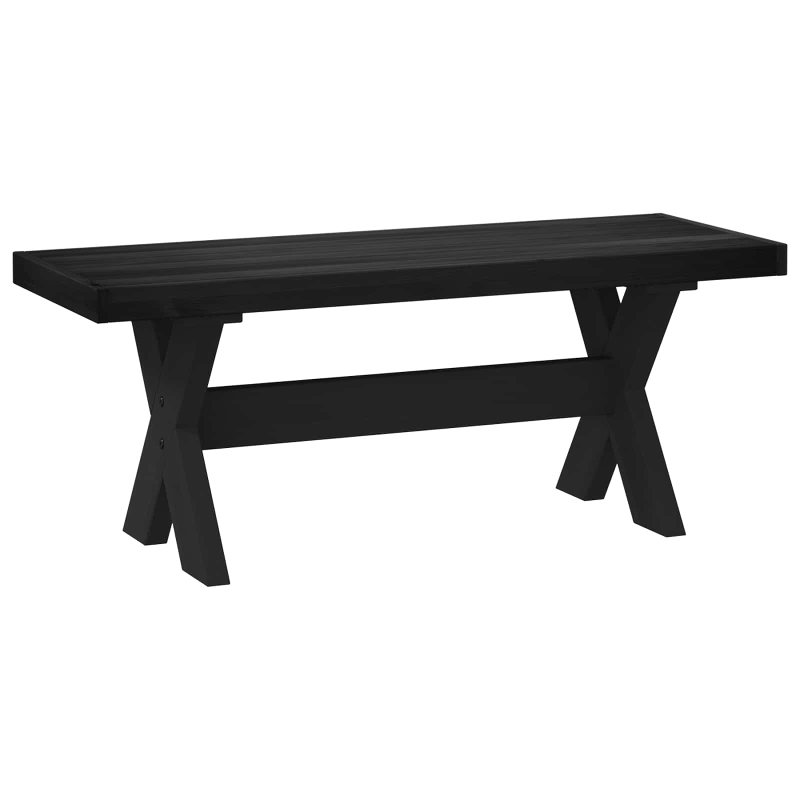 Eetbank NOAIN 120 x 41 x 45 cm Massief grenenhout Zwart is nu te koop bij PeponiXL, paradijselijk wonen!