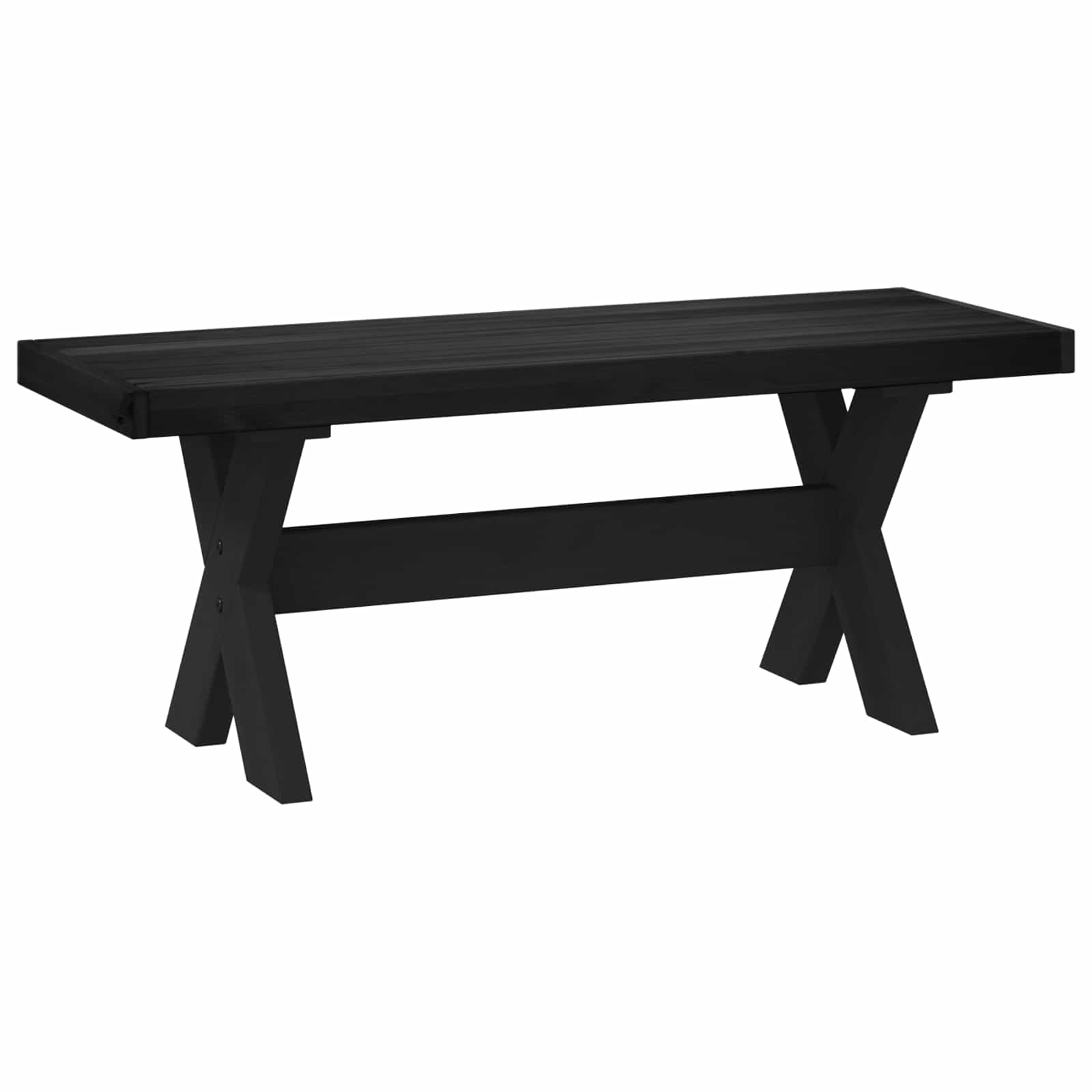 Eetbank NOAIN 120 x 41 x 45 cm Massief grenenhout Zwart is nu te koop bij PeponiXL, paradijselijk wonen!