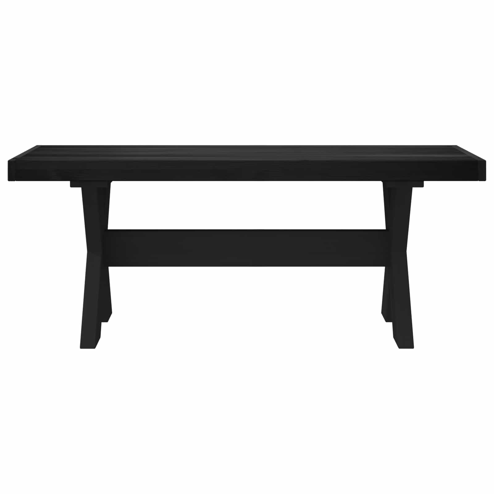 Eetbank NOAIN 120 x 41 x 45 cm Massief grenenhout Zwart is nu te koop bij PeponiXL, paradijselijk wonen!