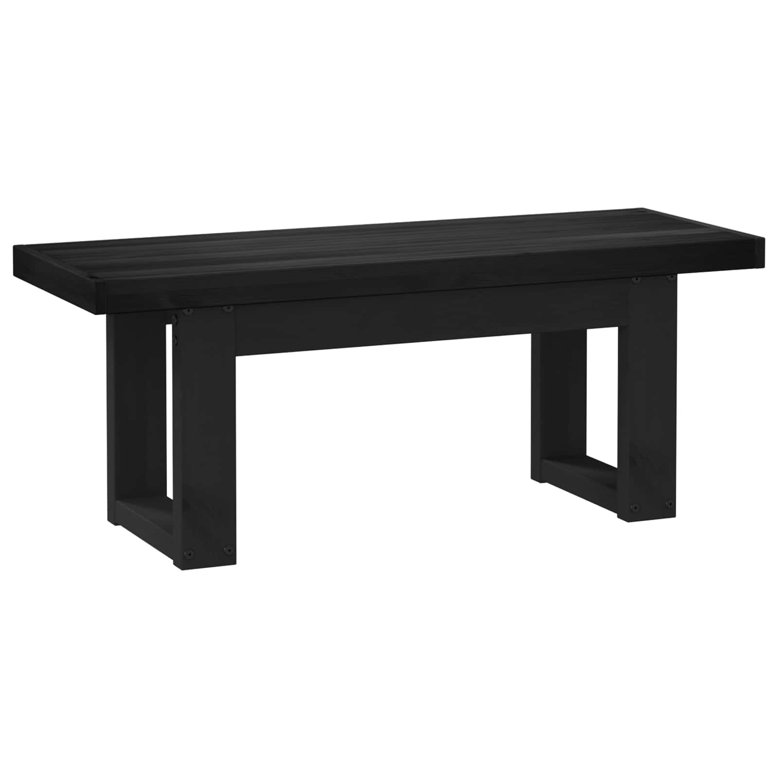 Eetbank NOAIN 120 x 41 x 45 cm Massief grenenhout Zwart is nu te koop bij PeponiXL, paradijselijk wonen!