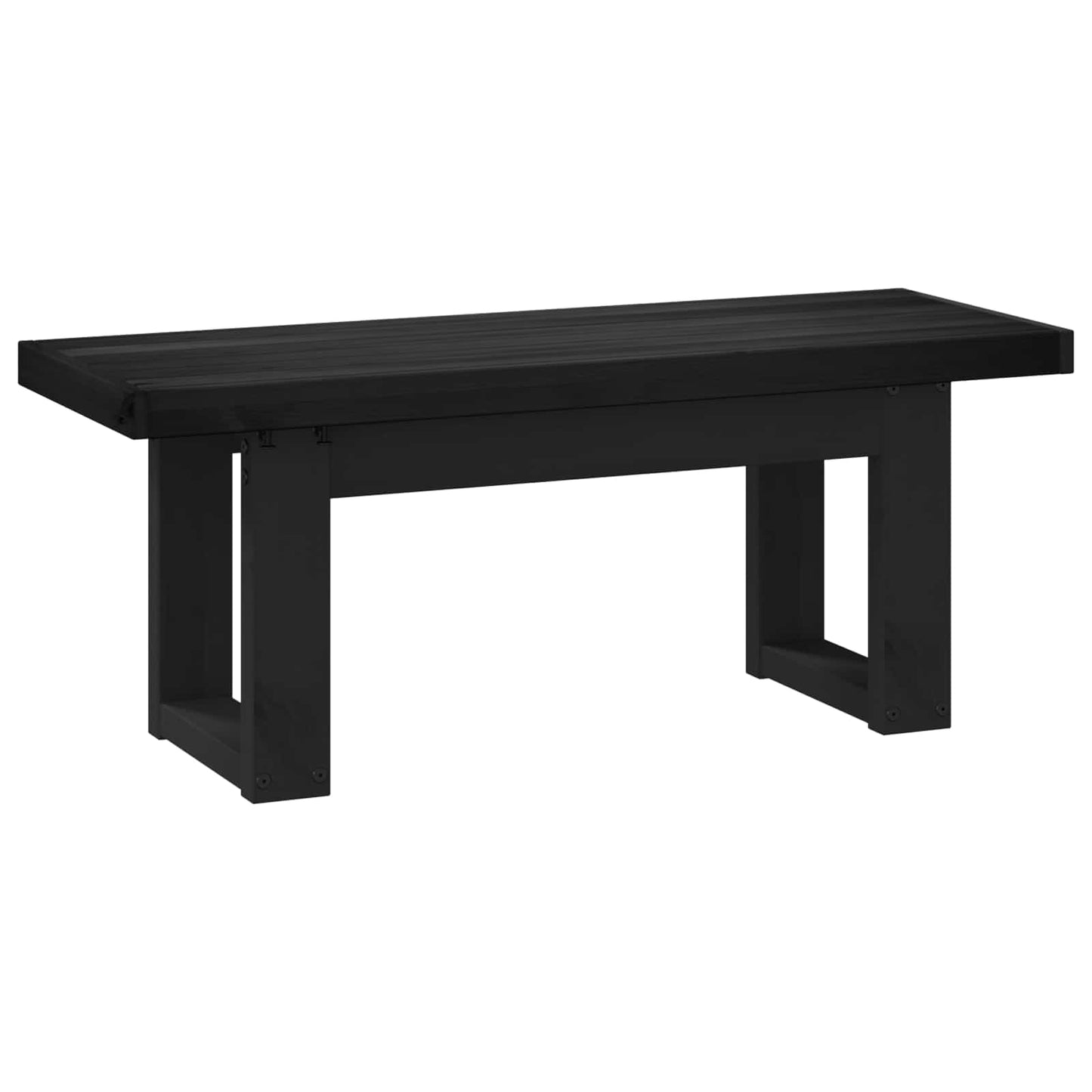 Eetbank NOAIN 120 x 41 x 45 cm Massief grenenhout Zwart is nu te koop bij PeponiXL, paradijselijk wonen!