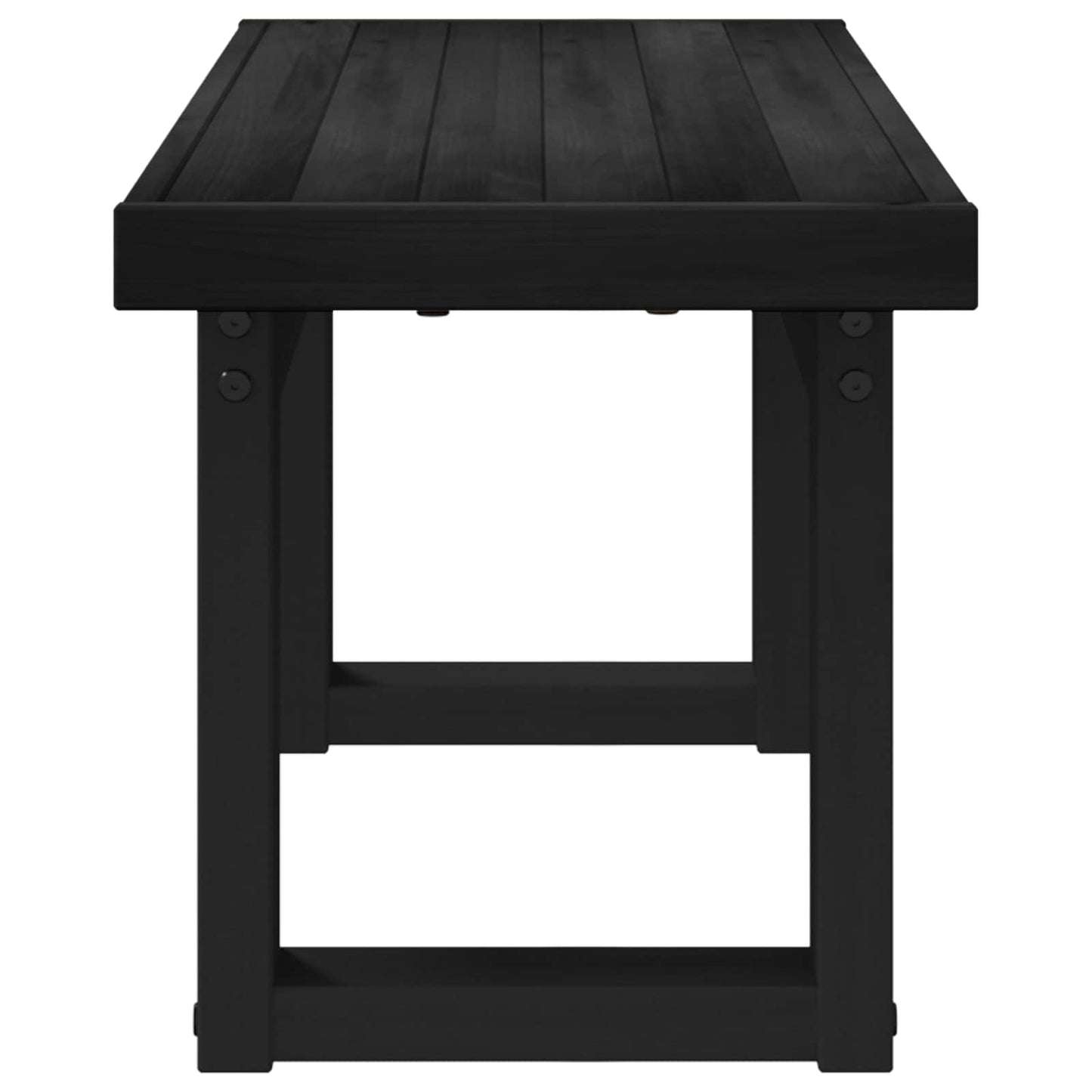 Eetbank NOAIN 120 x 41 x 45 cm Massief grenenhout Zwart is nu te koop bij PeponiXL, paradijselijk wonen!