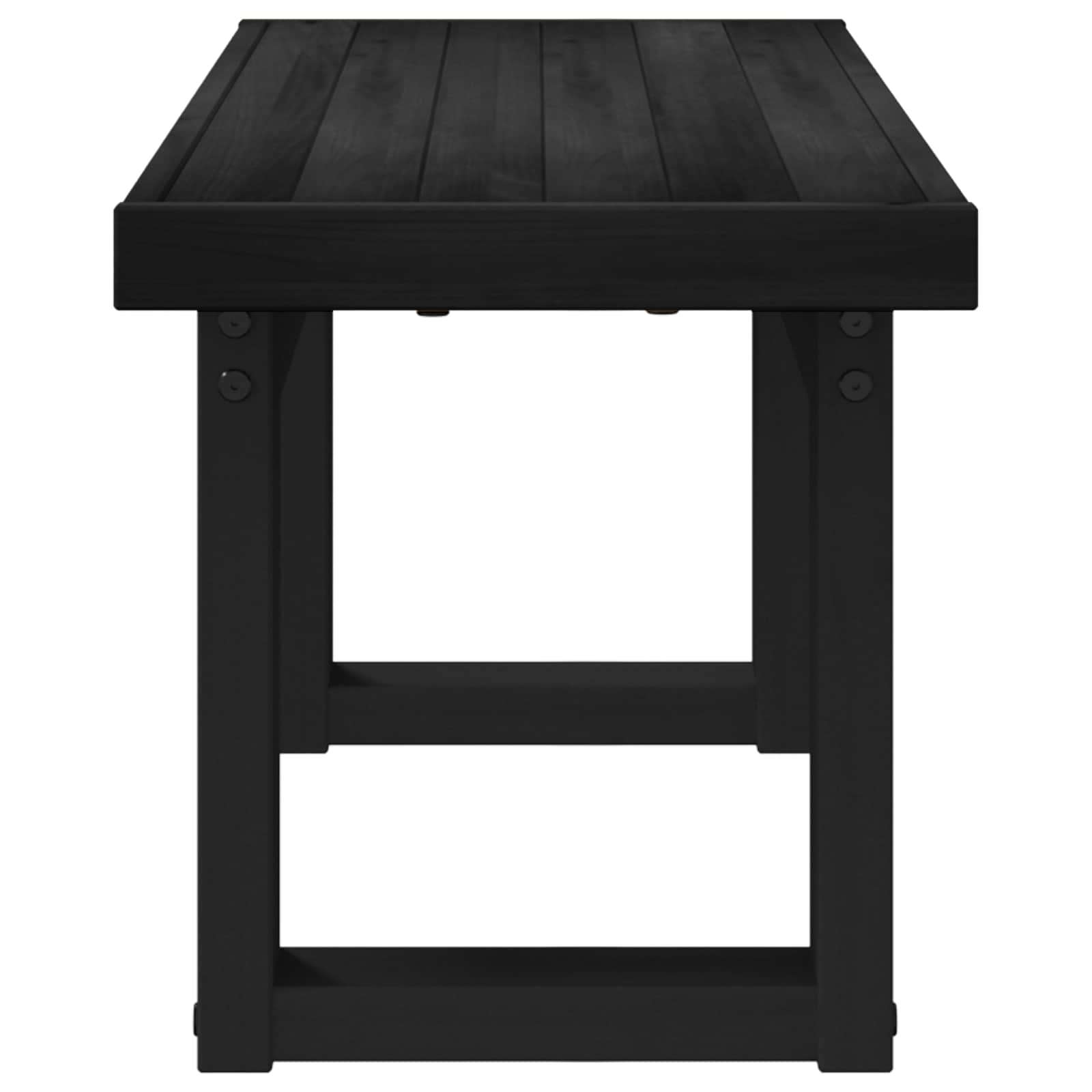 Eetbank NOAIN 120 x 41 x 45 cm Massief grenenhout Zwart is nu te koop bij PeponiXL, paradijselijk wonen!
