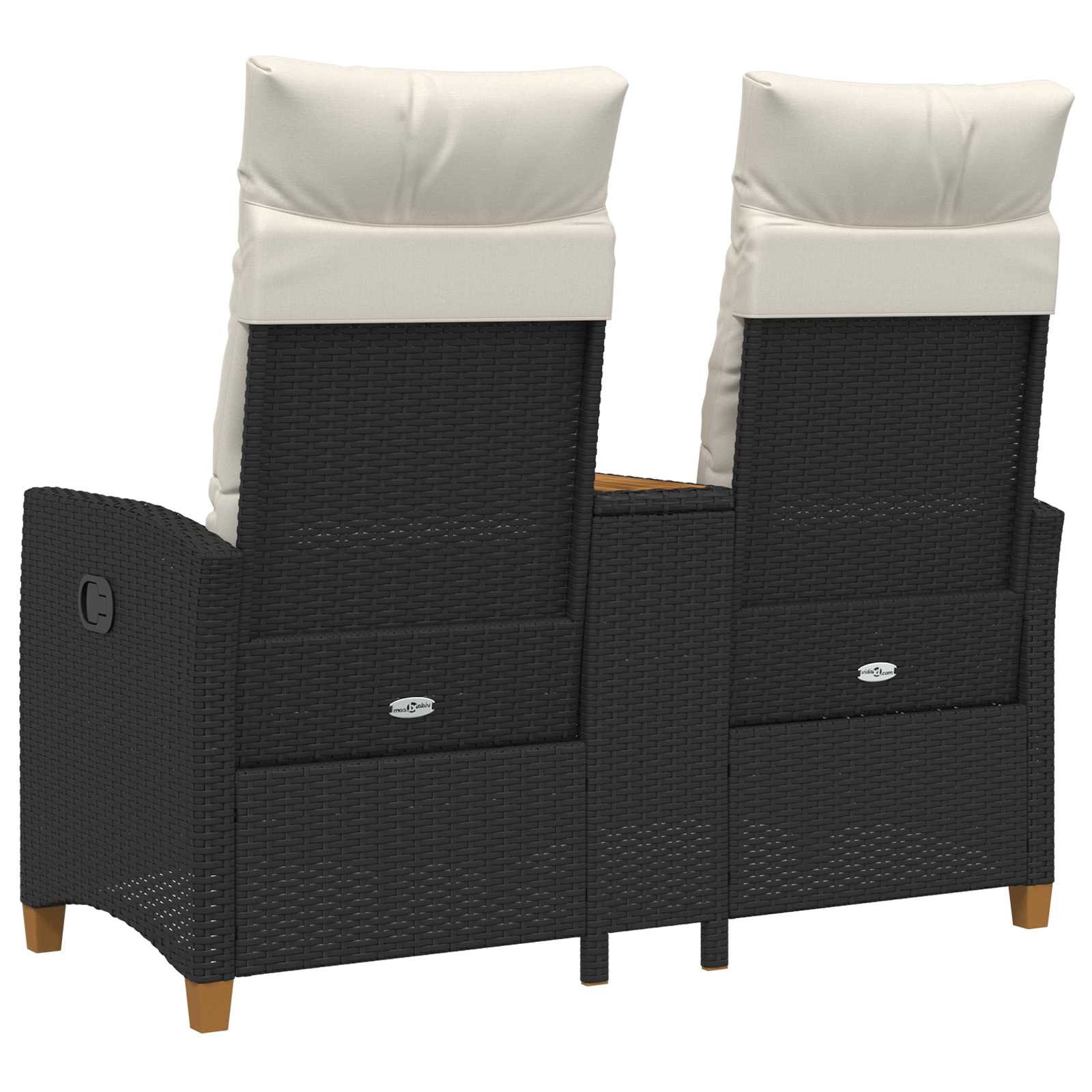 Ligbank met tafel Zwart en Cream Wit 126 x 65 x 112 cm is nu te koop bij PeponiXL, paradijselijk wonen!