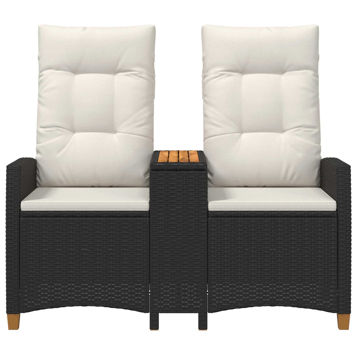 Ligbank met tafel Zwart en Cream Wit 126 x 65 x 112 cm is nu te koop bij PeponiXL, paradijselijk wonen!