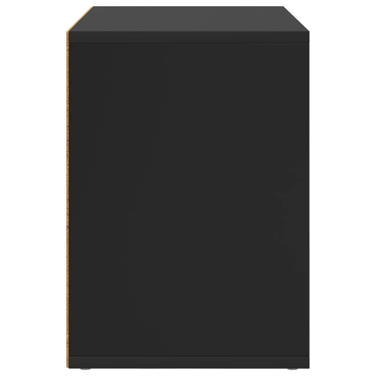 Kattenhuis Zwart 51 x 30 x 42,5 cm Bewerkt hout is nu te koop bij PeponiXL, paradijselijk wonen!