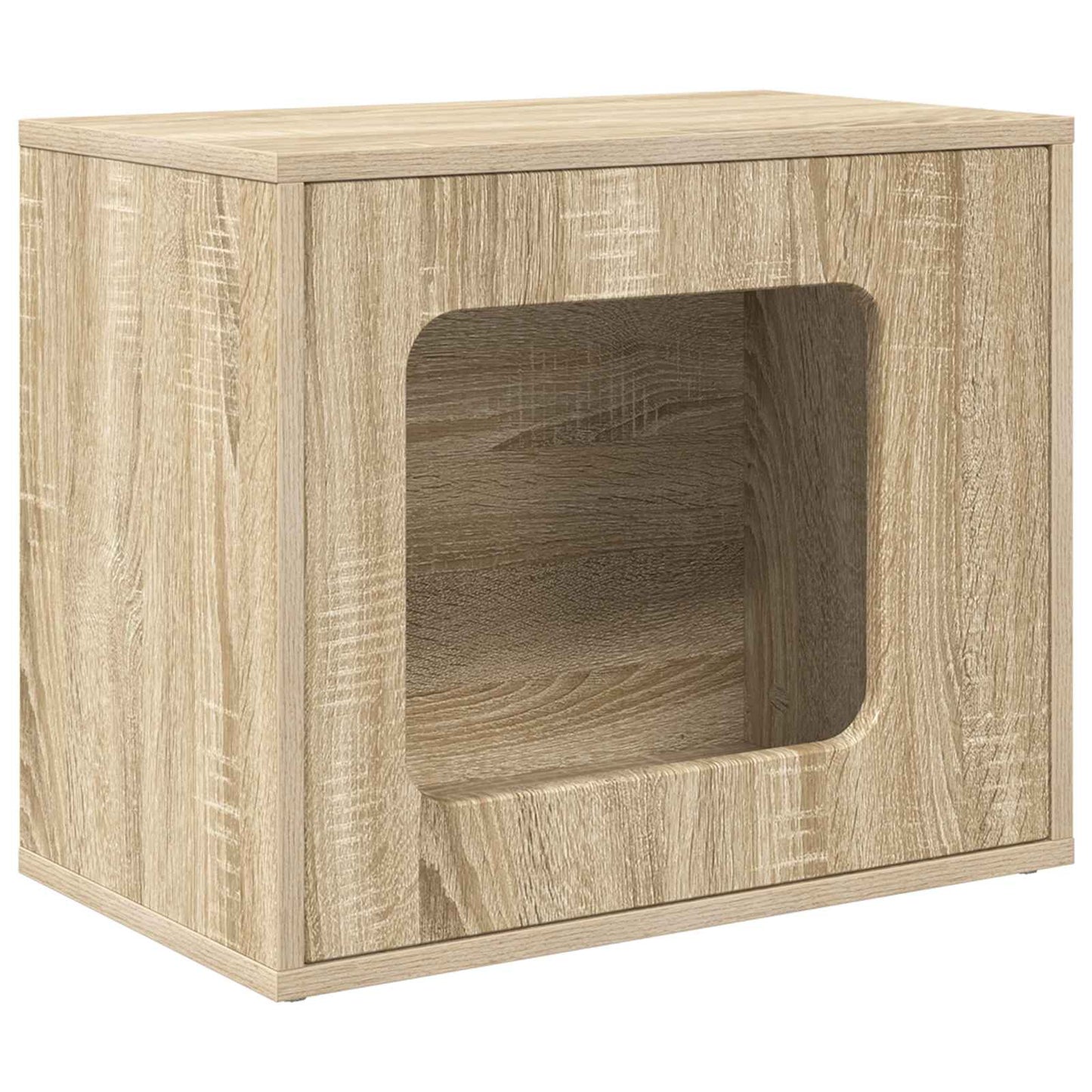 Kattenhuis Sonoma 51 x 30 x 42,5 cm Bewerkt hout is nu te koop bij PeponiXL, paradijselijk wonen!