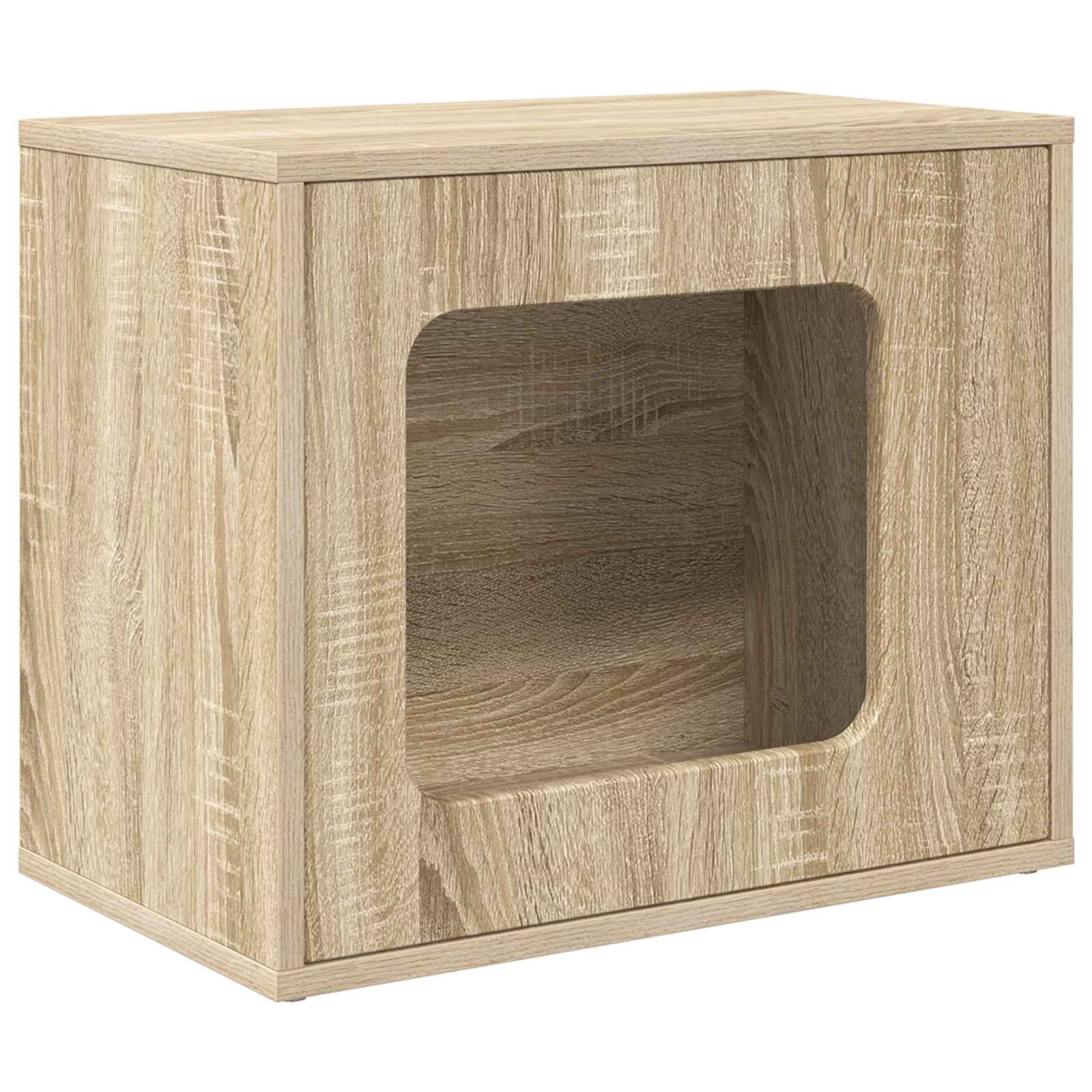Kattenhuis Sonoma 51 x 30 x 42,5 cm Bewerkt hout is nu te koop bij PeponiXL, paradijselijk wonen!