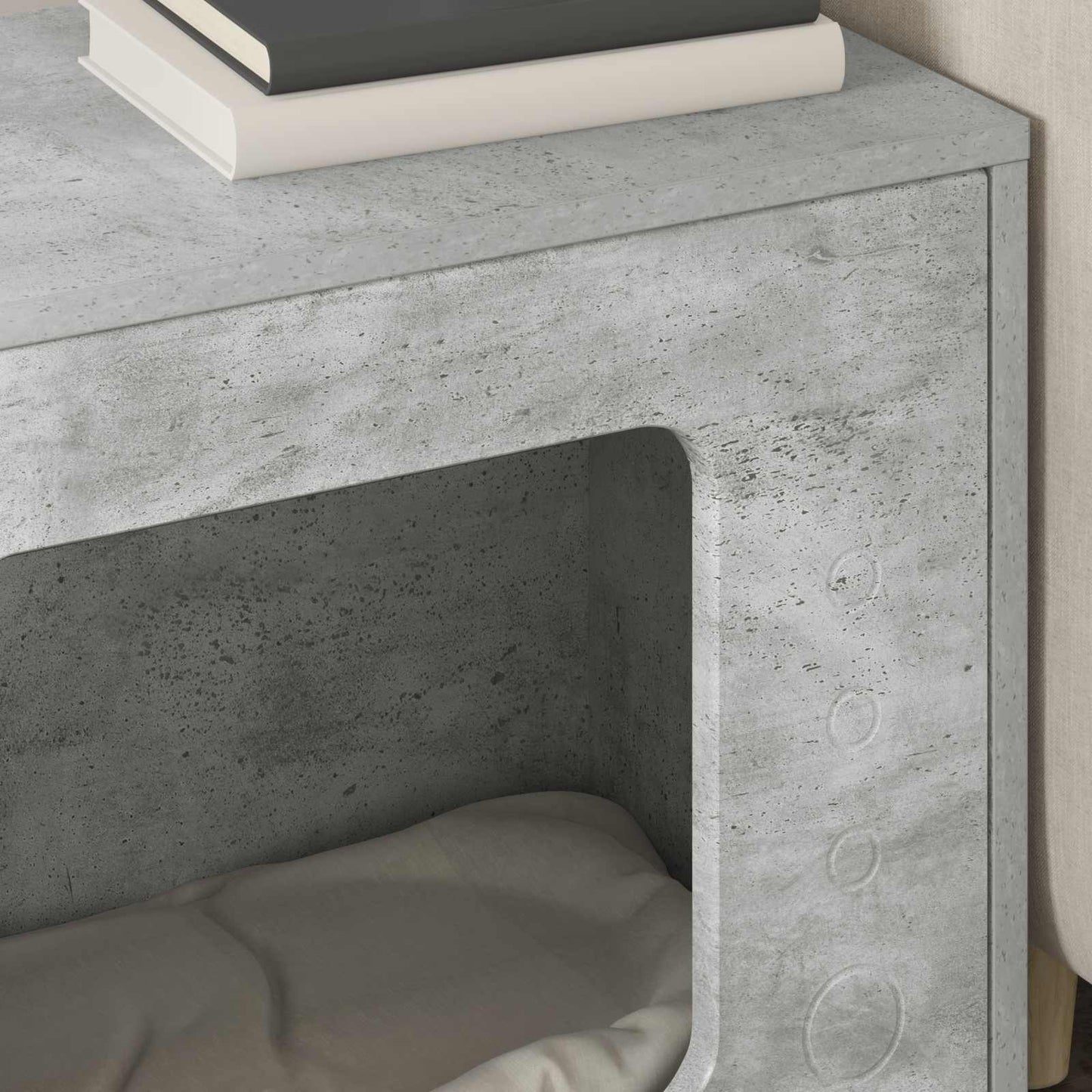 Kattenhuis Beton 51 x 30 x 42,5 cm Bewerkt hout is nu te koop bij PeponiXL, paradijselijk wonen!