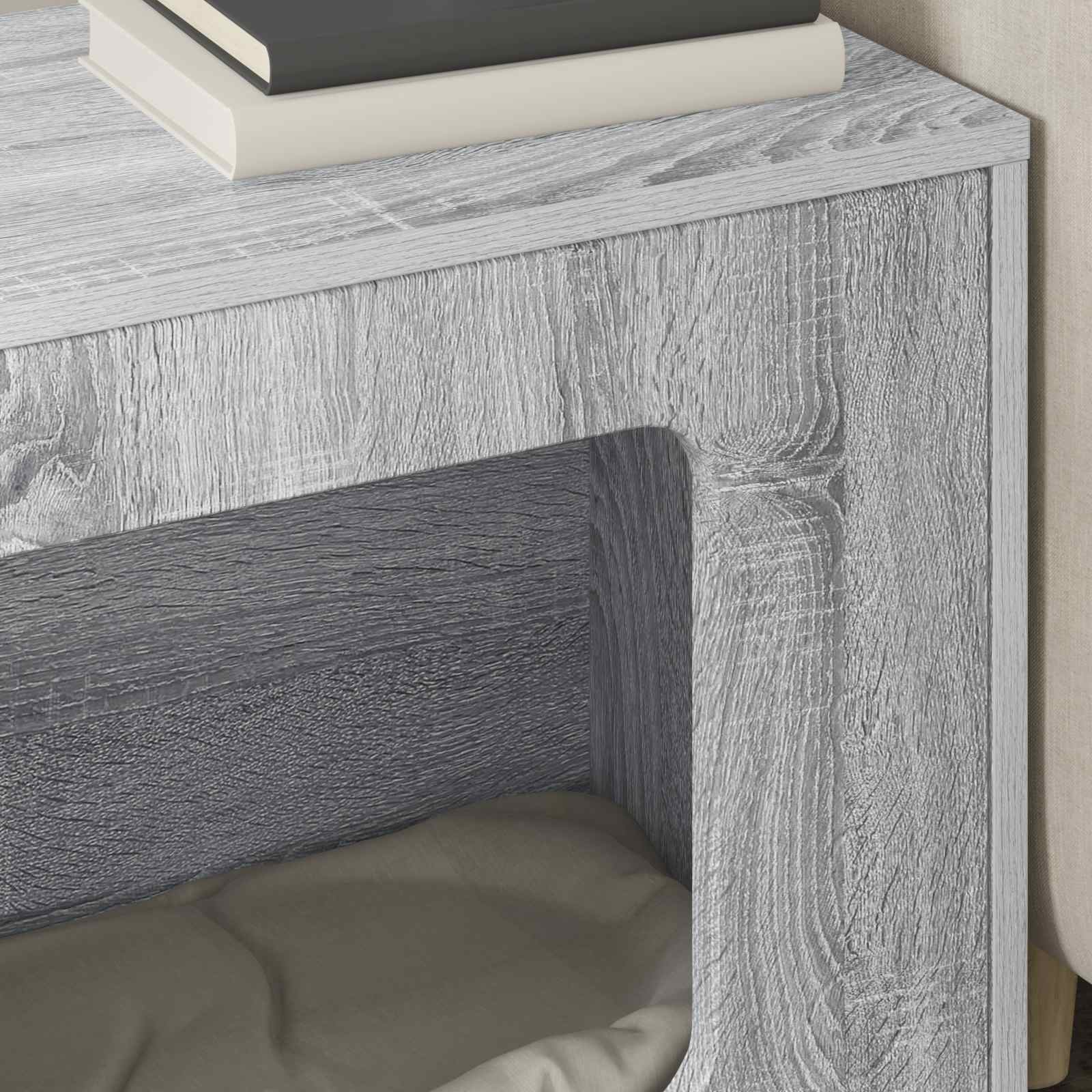 Kattenhuis Grijs Sonoma 51 x 30 x 42,5 cm Bewerkt hout is nu te koop bij PeponiXL, paradijselijk wonen!