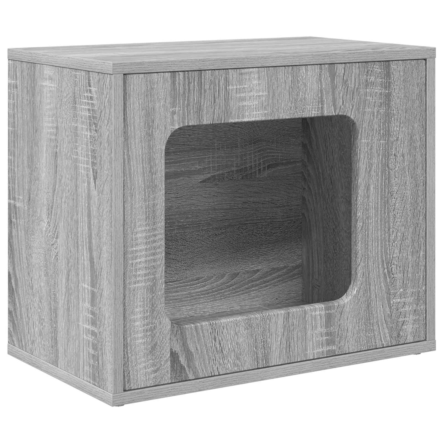 Kattenhuis Grijs Sonoma 51 x 30 x 42,5 cm Bewerkt hout is nu te koop bij PeponiXL, paradijselijk wonen!