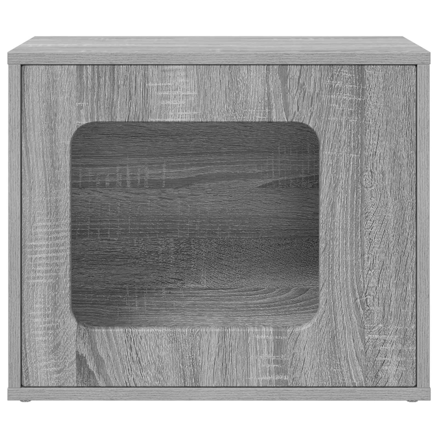 Kattenhuis Grijs Sonoma 51 x 30 x 42,5 cm Bewerkt hout is nu te koop bij PeponiXL, paradijselijk wonen!