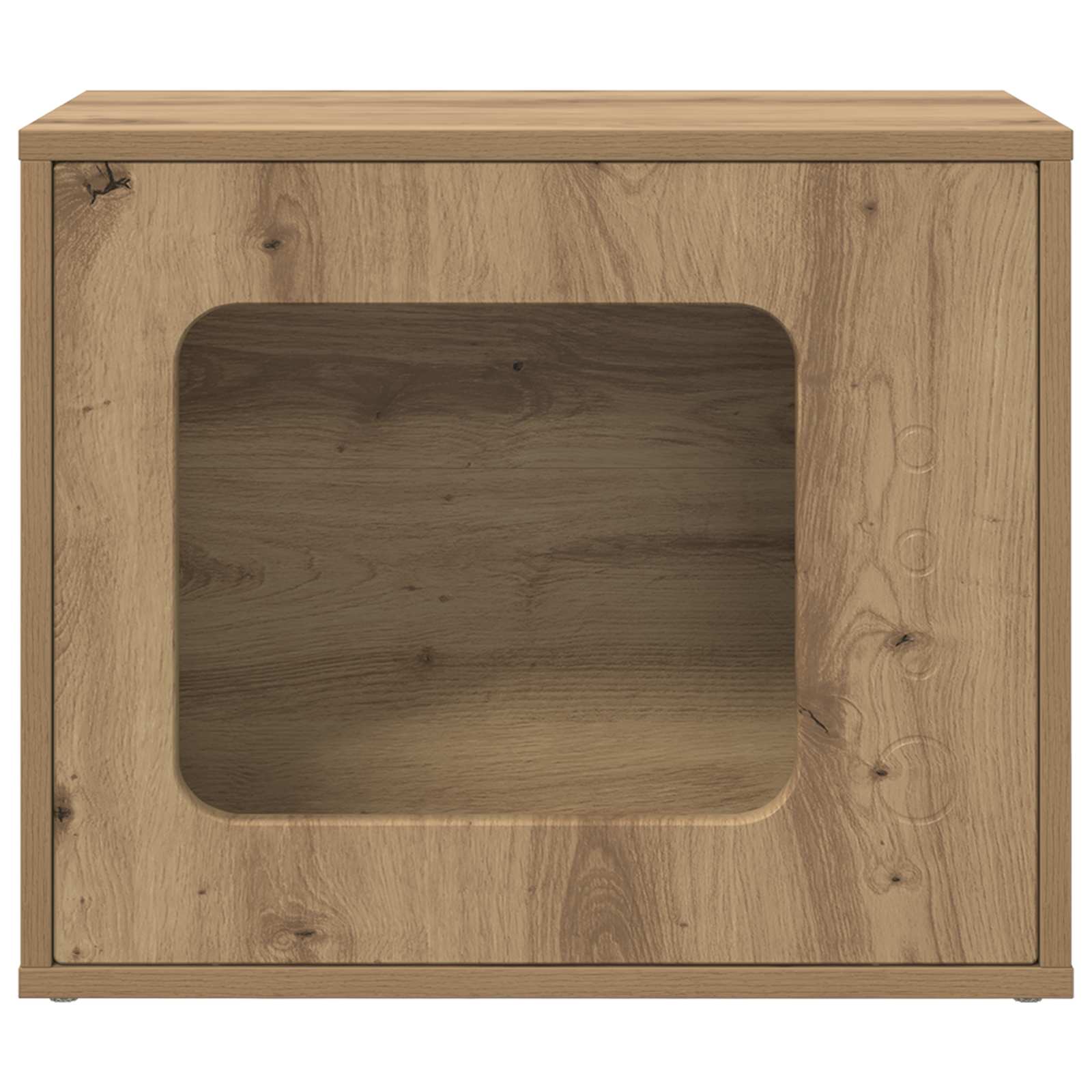 Kattenhuis Ambachtelijk eiken 51 x 30 x 42,5 cm Bewerkt hout is nu te koop bij PeponiXL, paradijselijk wonen!