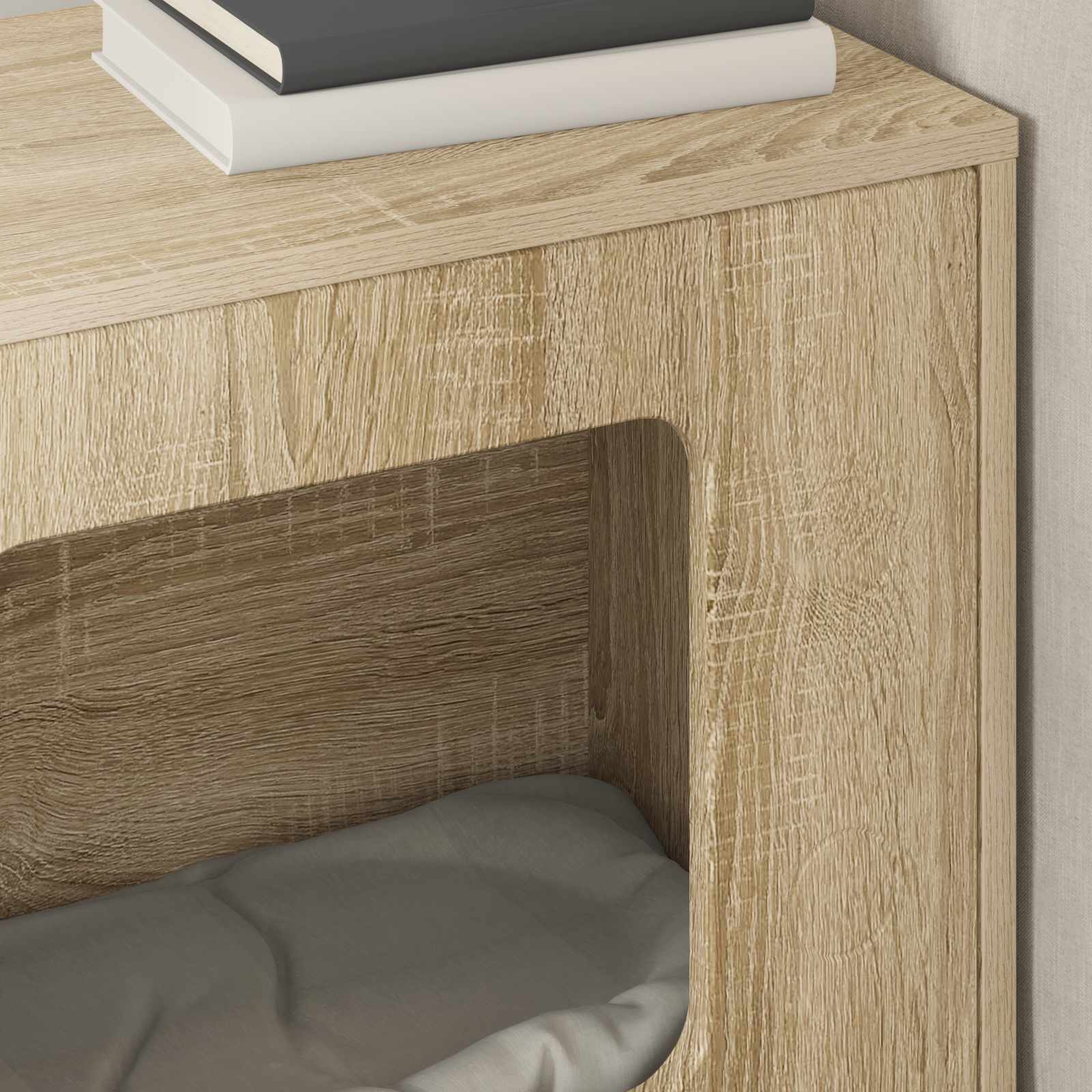 Kattenhuis Sonoma 51 x 30 x 52 cm Bewerkt hout is nu te koop bij PeponiXL, paradijselijk wonen!