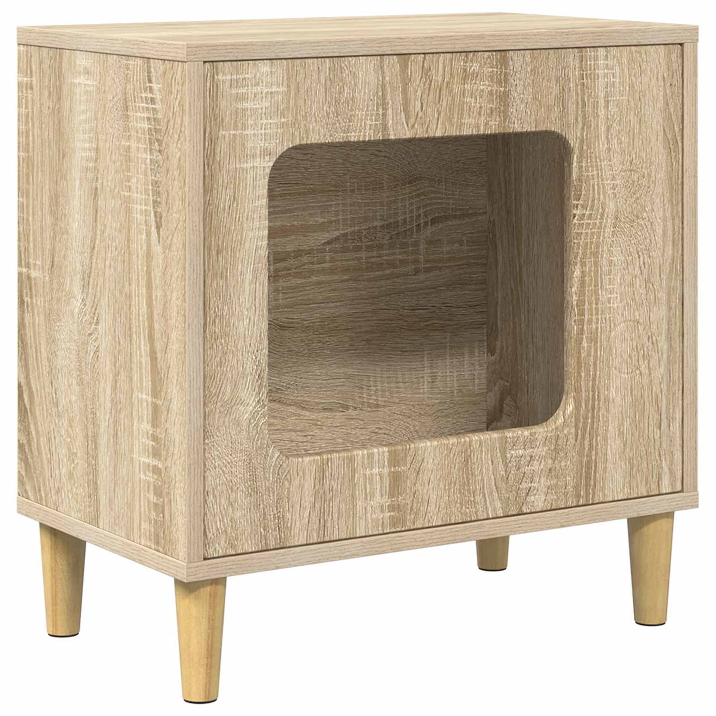 Kattenhuis Sonoma 51 x 30 x 52 cm Bewerkt hout is nu te koop bij PeponiXL, paradijselijk wonen!