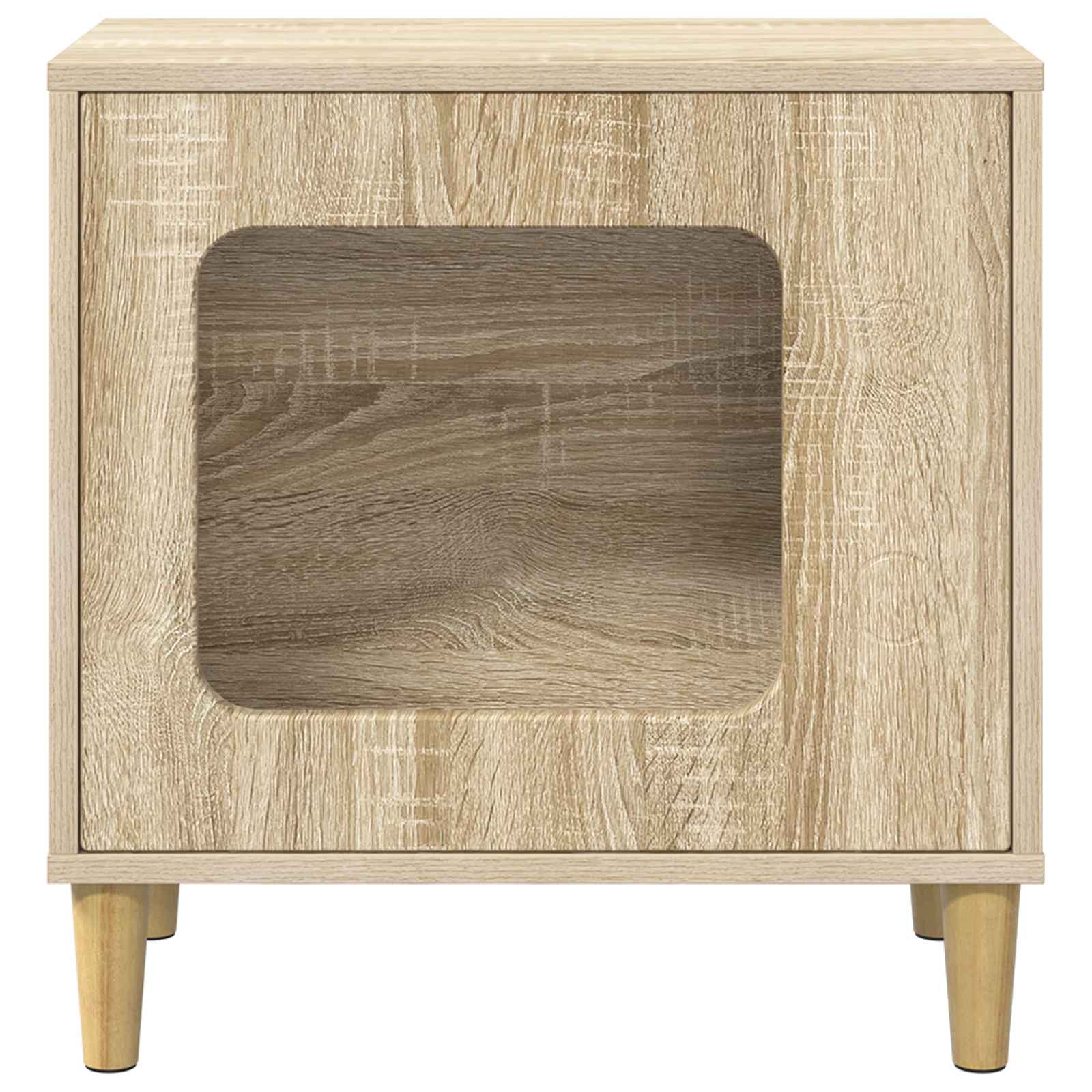 Kattenhuis Sonoma 51 x 30 x 52 cm Bewerkt hout is nu te koop bij PeponiXL, paradijselijk wonen!
