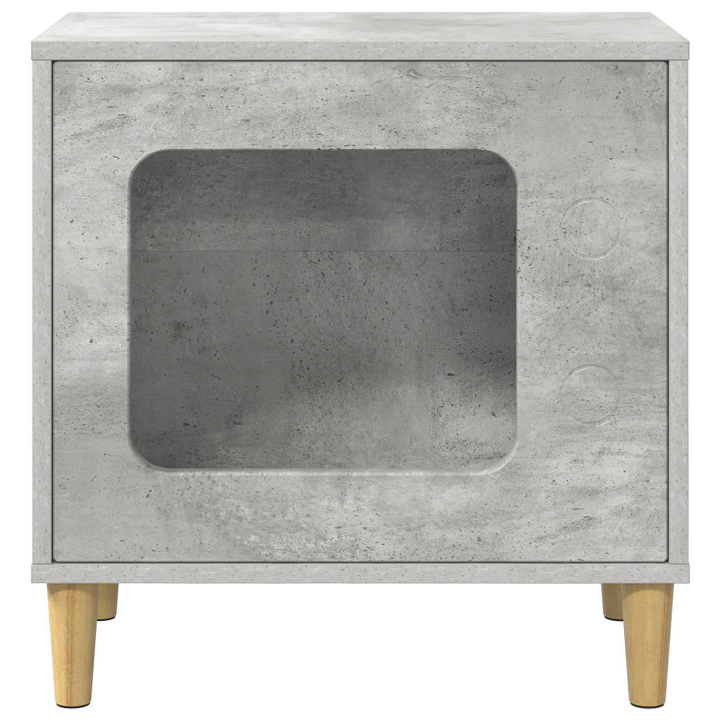 Kattenhuis Beton 51 x 30 x 52 cm Bewerkt hout is nu te koop bij PeponiXL, paradijselijk wonen!