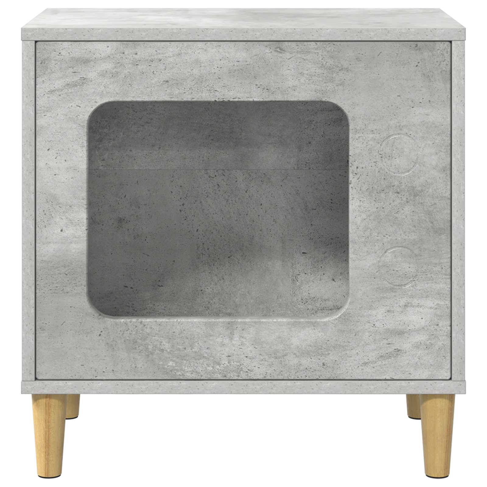 Kattenhuis Beton 51 x 30 x 52 cm Bewerkt hout is nu te koop bij PeponiXL, paradijselijk wonen!