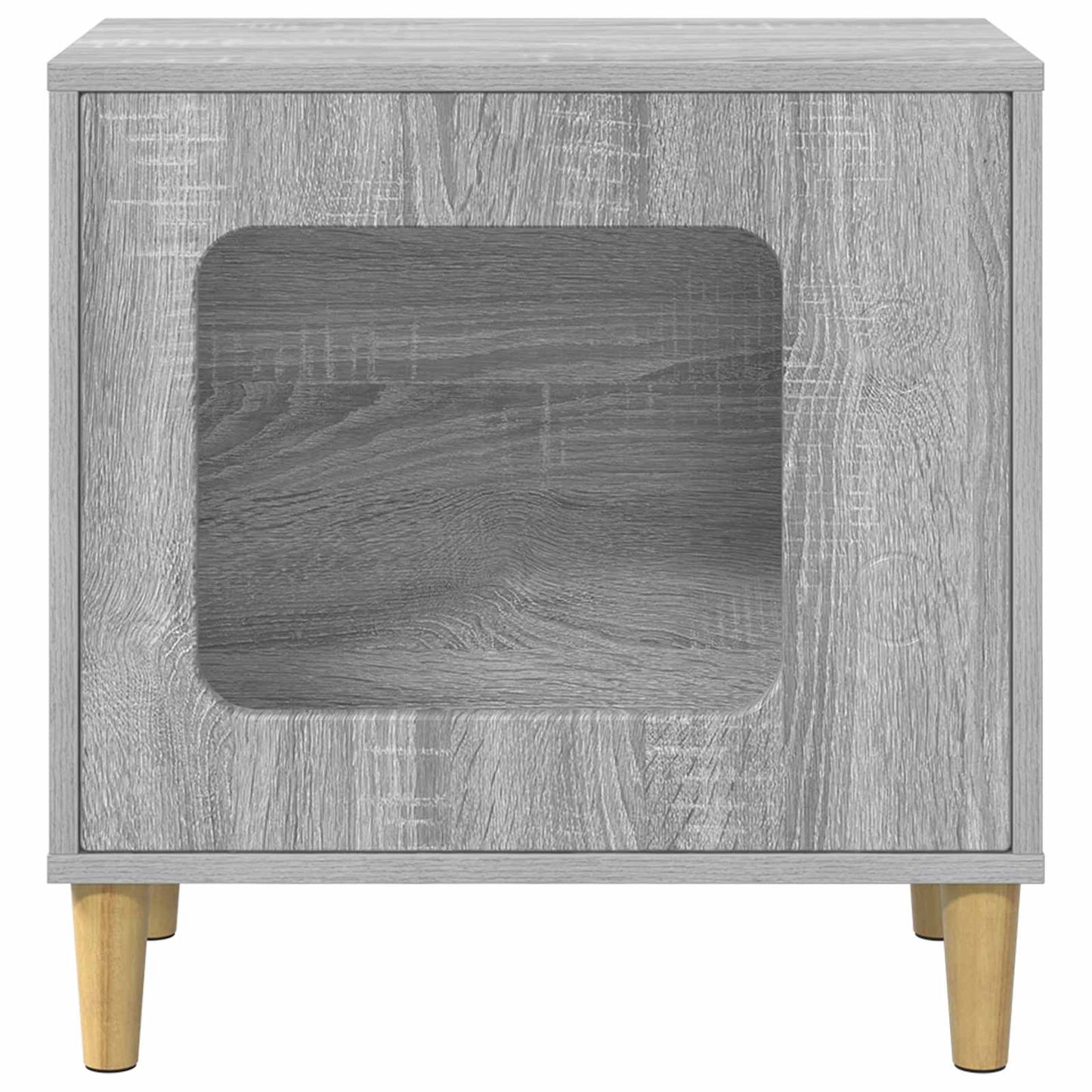 Kattenhuis Grijs Sonoma 51 x 30 x 52 cm Bewerkt hout is nu te koop bij PeponiXL, paradijselijk wonen!