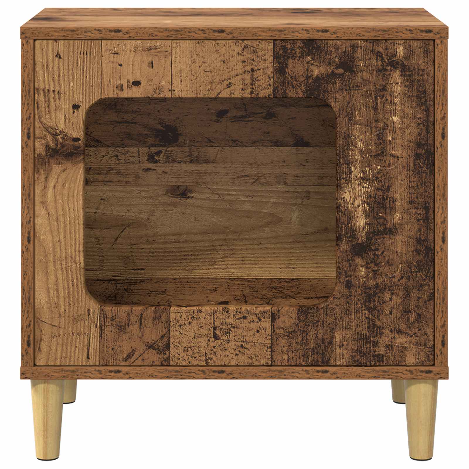 Kattenhuis Oudhout 51 x 30 x 52 cm Bewerkt hout is nu te koop bij PeponiXL, paradijselijk wonen!