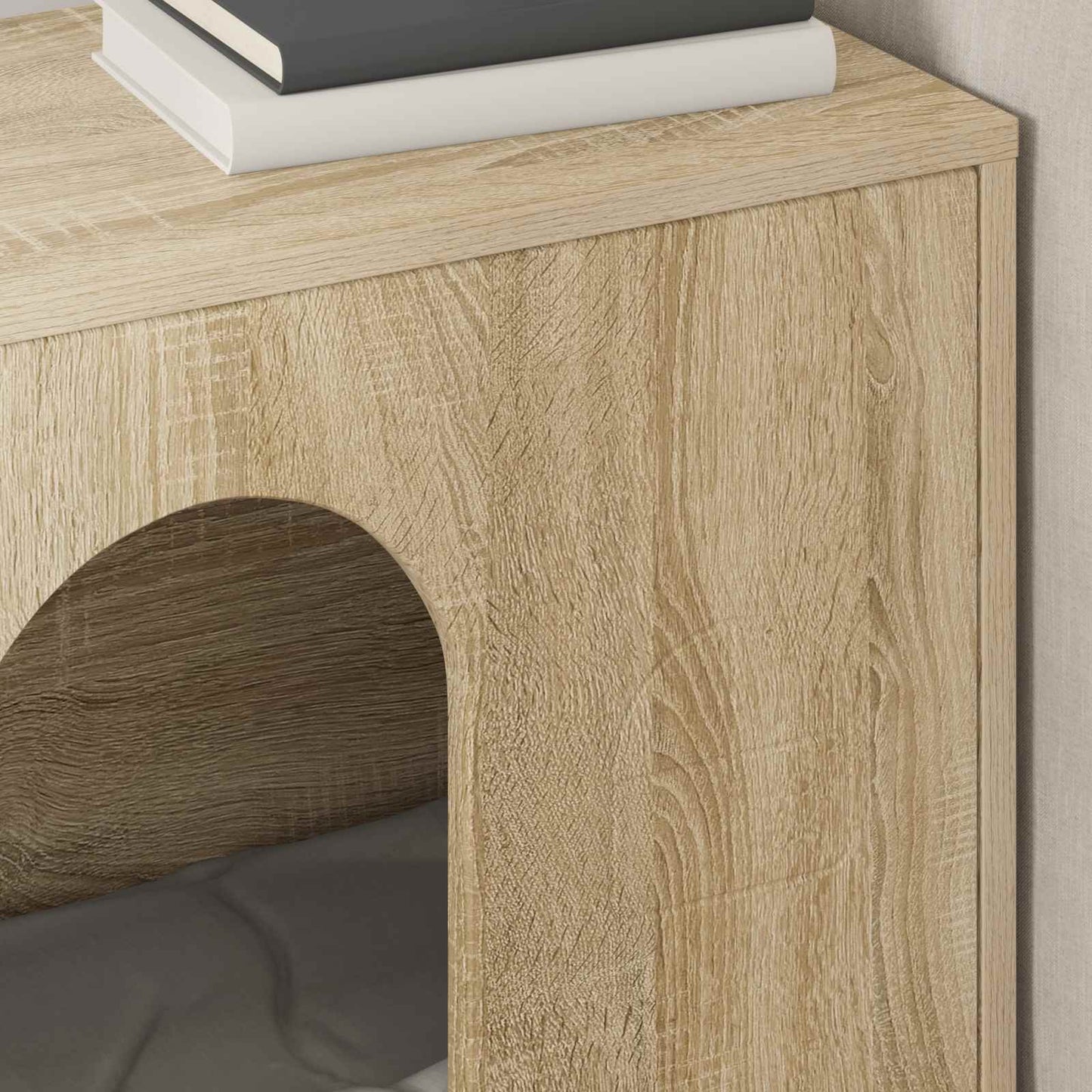 Kattenhuis Sonoma 51 x 30 x 52 cm Bewerkt hout is nu te koop bij PeponiXL, paradijselijk wonen!
