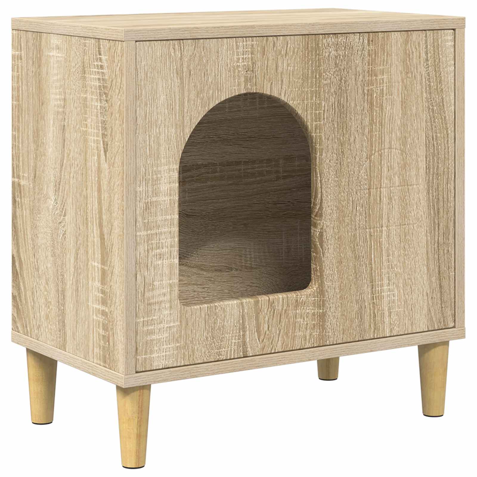 Kattenhuis Sonoma 51 x 30 x 52 cm Bewerkt hout is nu te koop bij PeponiXL, paradijselijk wonen!