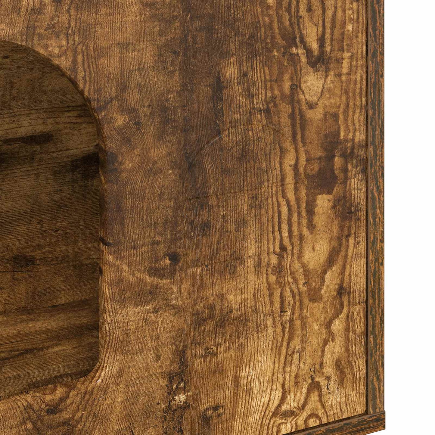 Kattenhuis Gerookt eiken 51 x 30 x 52 cm Bewerkt hout is nu te koop bij PeponiXL, paradijselijk wonen!