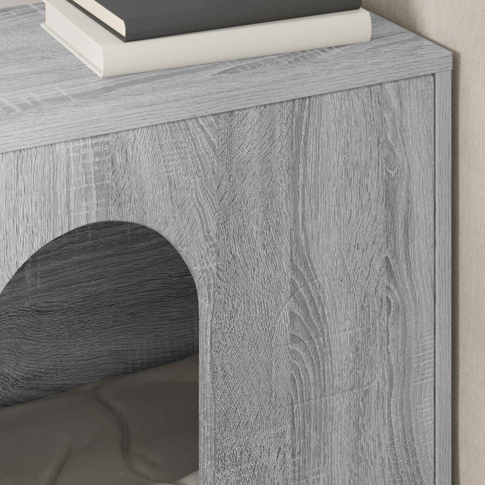 Kattenhuis Grijs Sonoma 51 x 30 x 52 cm Bewerkt hout is nu te koop bij PeponiXL, paradijselijk wonen!