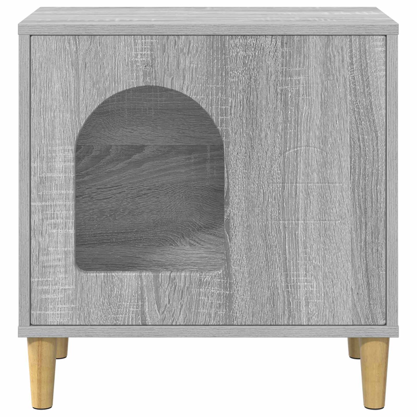 Kattenhuis Grijs Sonoma 51 x 30 x 52 cm Bewerkt hout is nu te koop bij PeponiXL, paradijselijk wonen!