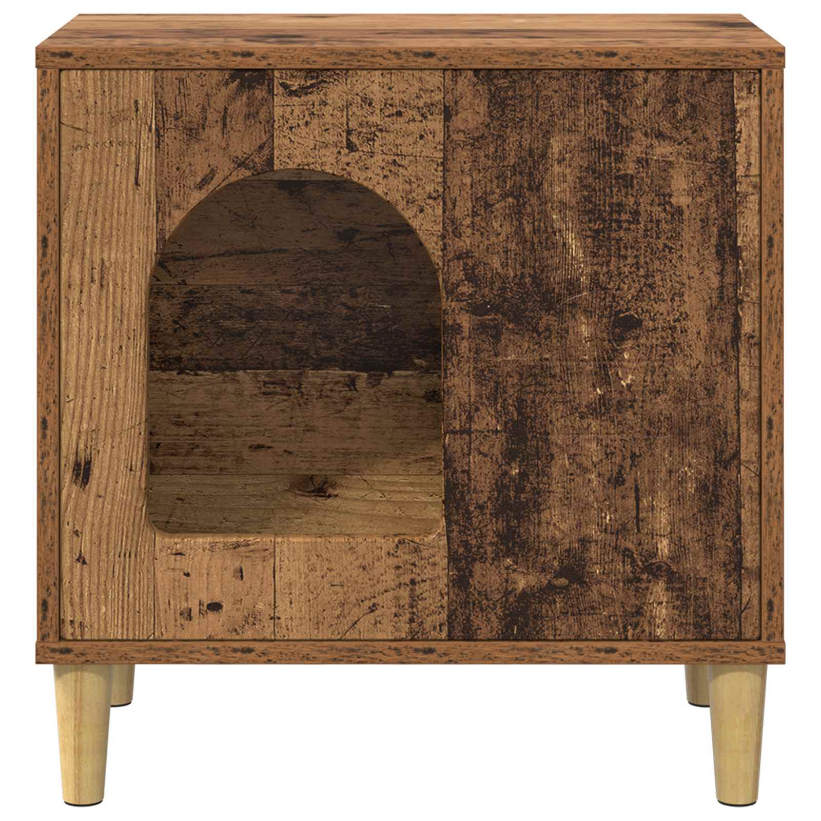 Kattenhuis Oudhout 51 x 30 x 52 cm Bewerkt hout is nu te koop bij PeponiXL, paradijselijk wonen!