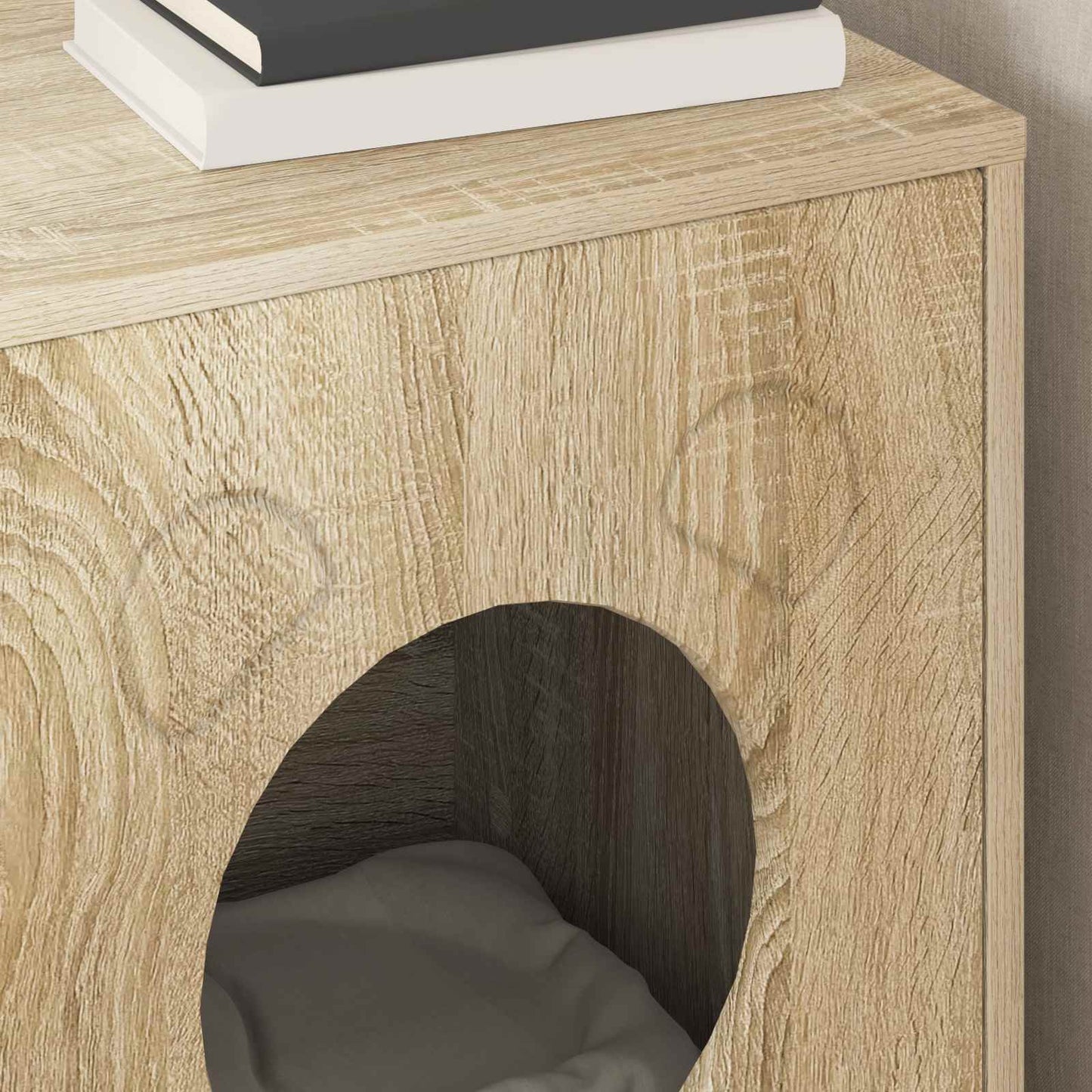 Kattenhuis Sonoma 42,5 x 40 x 53 cm Bewerkt hout is nu te koop bij PeponiXL, paradijselijk wonen!