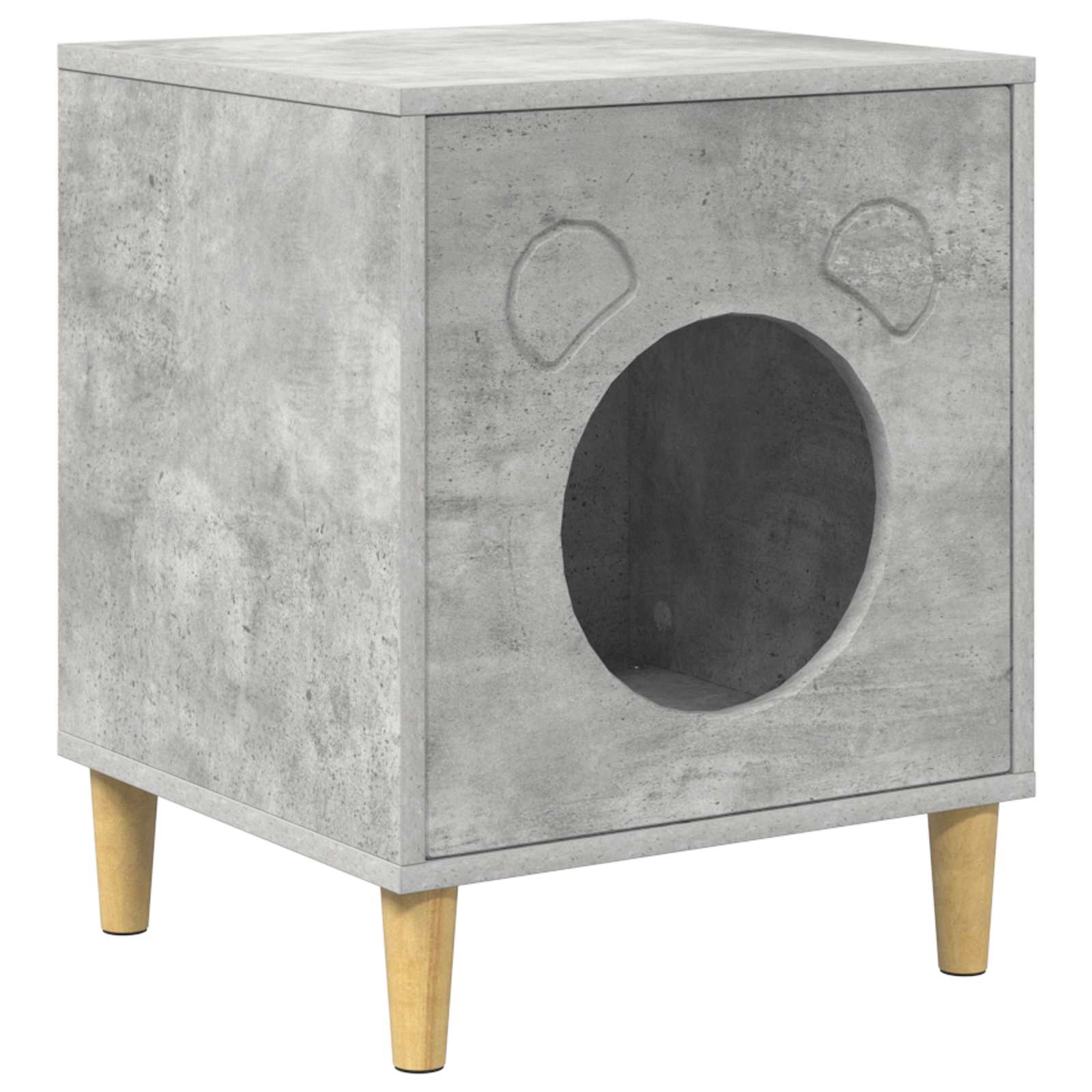 Kattenhuis Beton 42,5 x 40 x 53 cm Bewerkt hout is nu te koop bij PeponiXL, paradijselijk wonen!