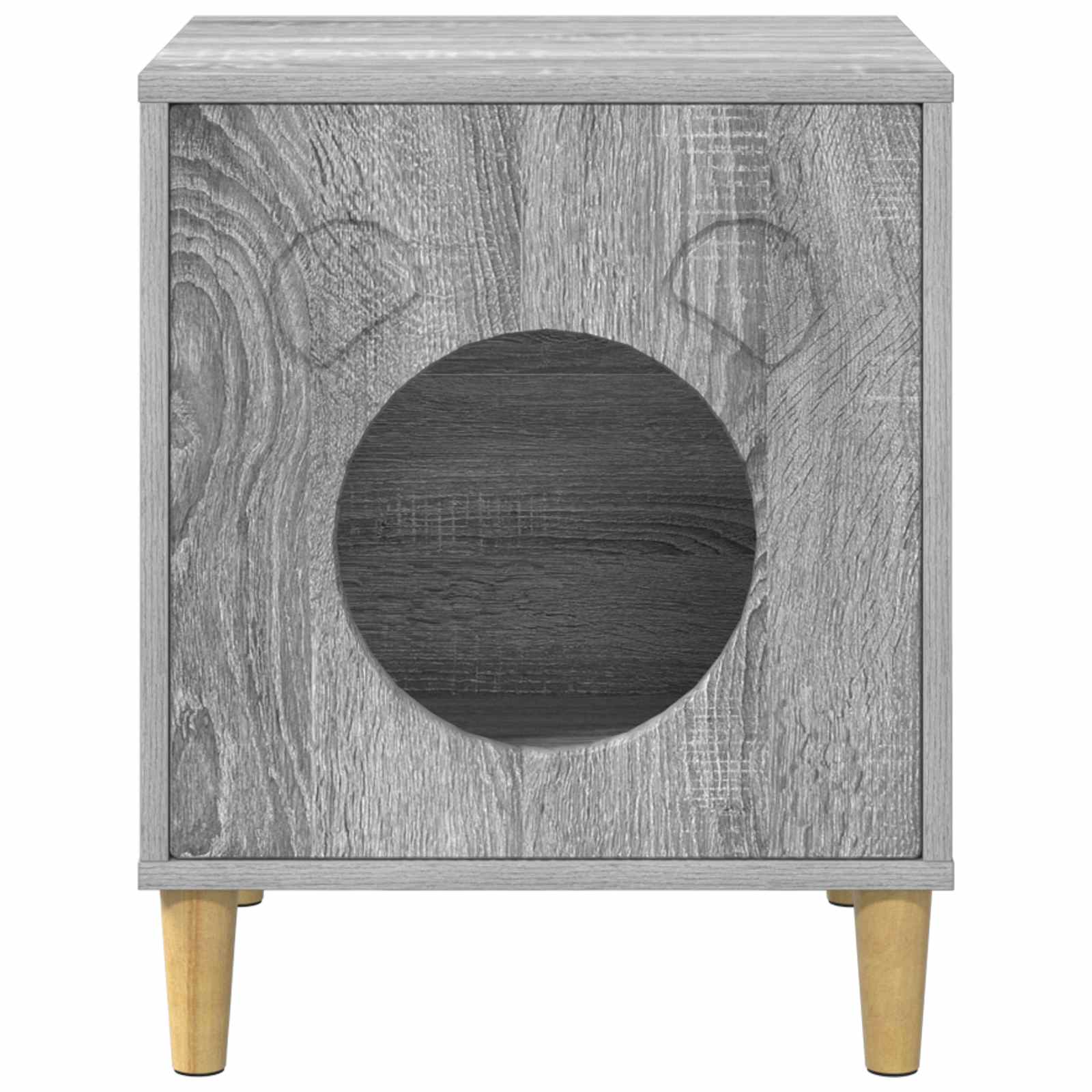 Kattenhuis Grijs Sonoma 42,5 x 40 x 53 cm Bewerkt hout is nu te koop bij PeponiXL, paradijselijk wonen!