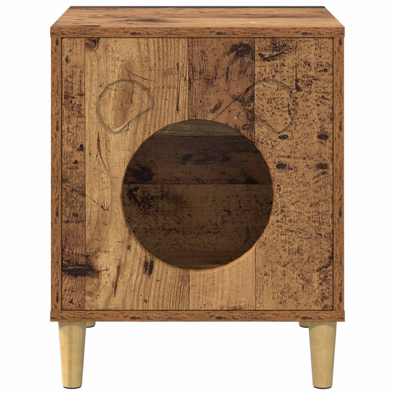 Kattenhuis Oudhout 42,5 x 40 x 53 cm Bewerkt hout is nu te koop bij PeponiXL, paradijselijk wonen!