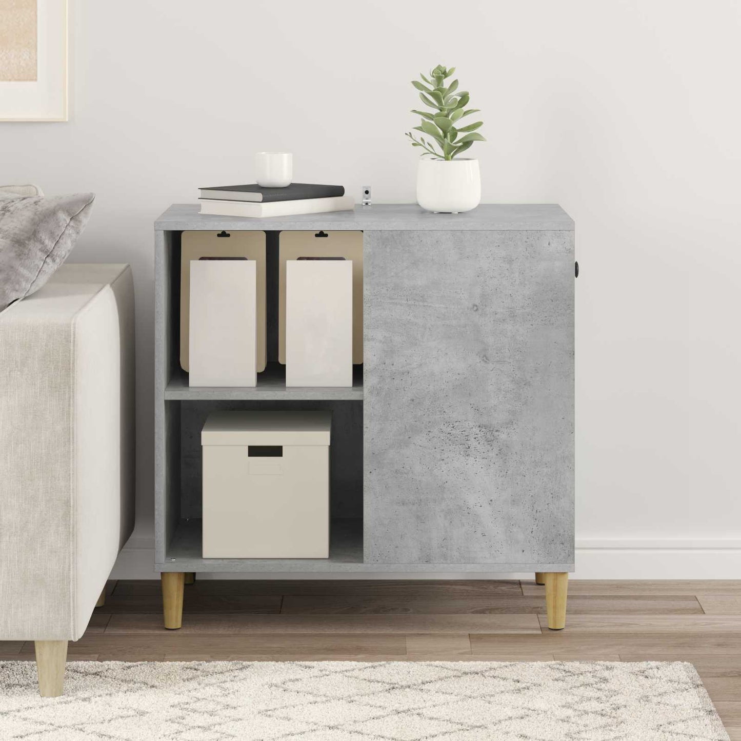 Kattenhuis Beton 72 x 42,5 x 70 cm Bewerkt hout is nu te koop bij PeponiXL, paradijselijk wonen!