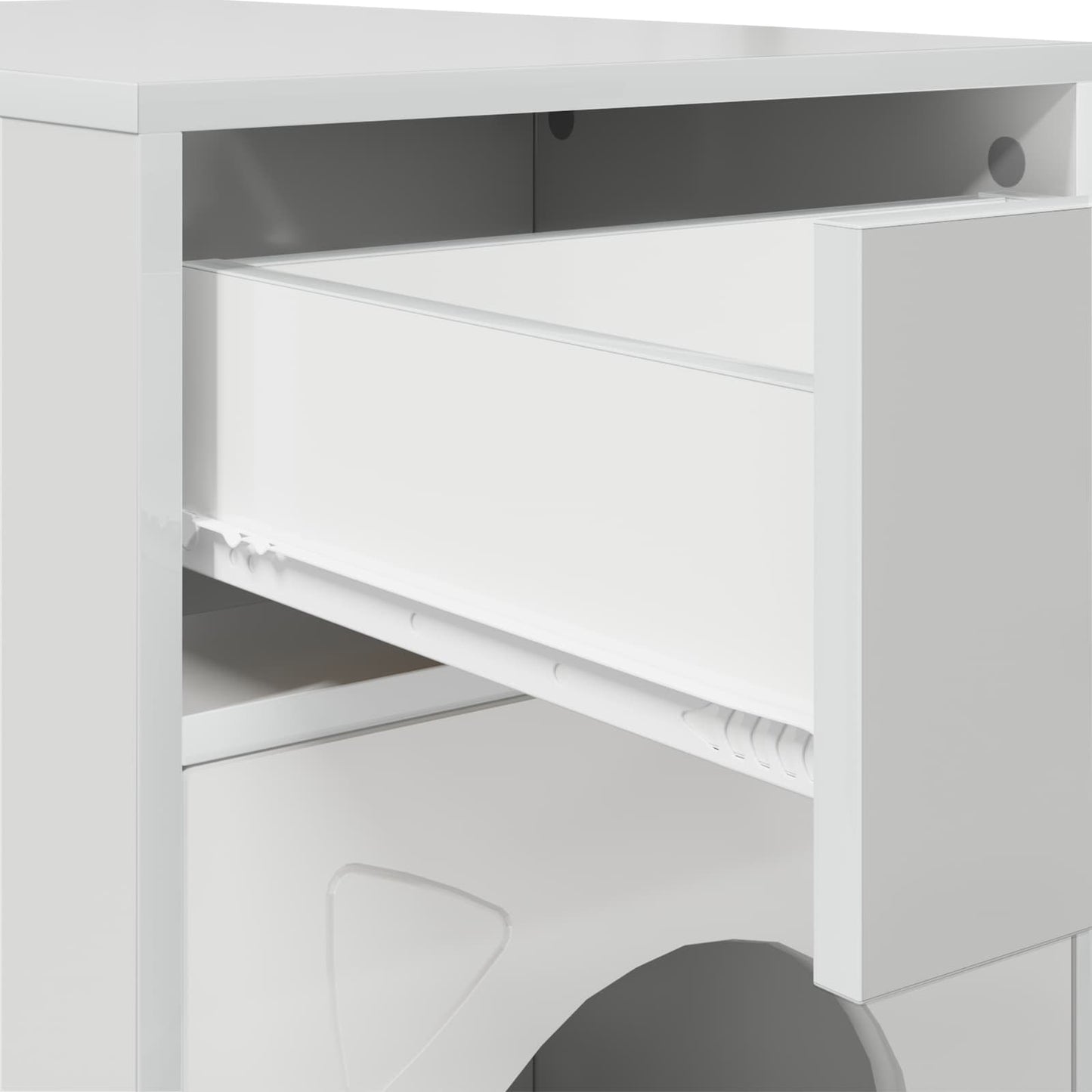 Kattenhuis Glanzend Wit 72 x 42,5 x 70 cm Bewerkt hout is nu te koop bij PeponiXL, paradijselijk wonen!