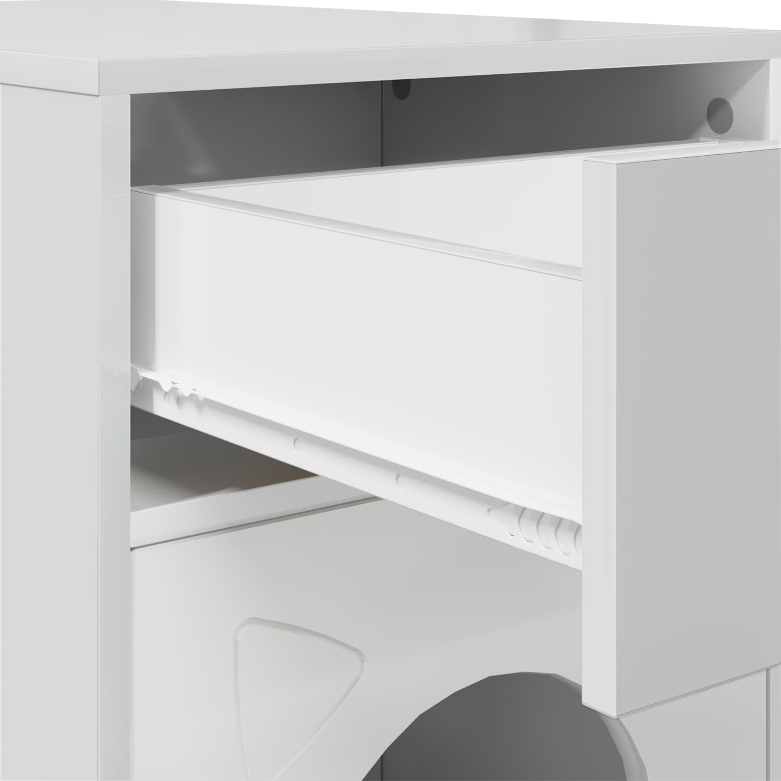 Kattenhuis Glanzend Wit 72 x 42,5 x 70 cm Bewerkt hout is nu te koop bij PeponiXL, paradijselijk wonen!