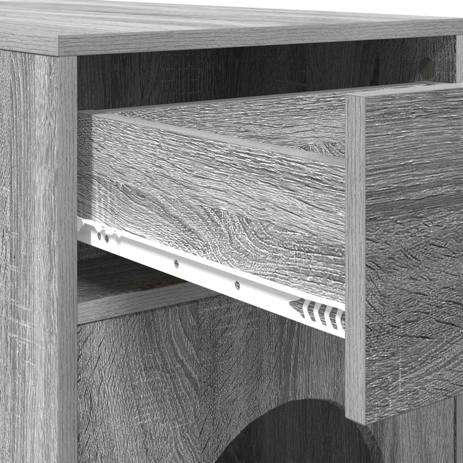 Kattenhuis Grijs Sonoma 72 x 42,5 x 70 cm Bewerkt hout is nu te koop bij PeponiXL, paradijselijk wonen!