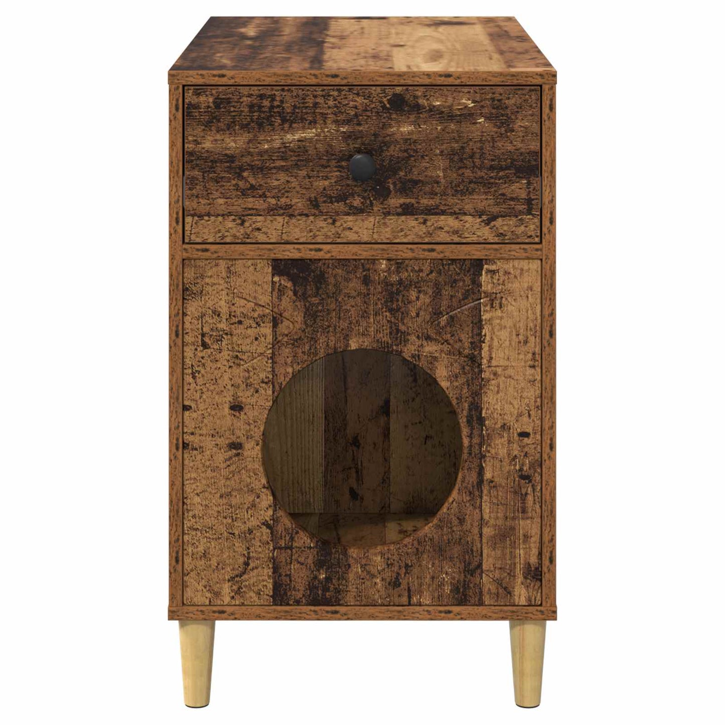 Kattenhuis Oudhout 72 x 42,5 x 70 cm Bewerkt hout is nu te koop bij PeponiXL, paradijselijk wonen!
